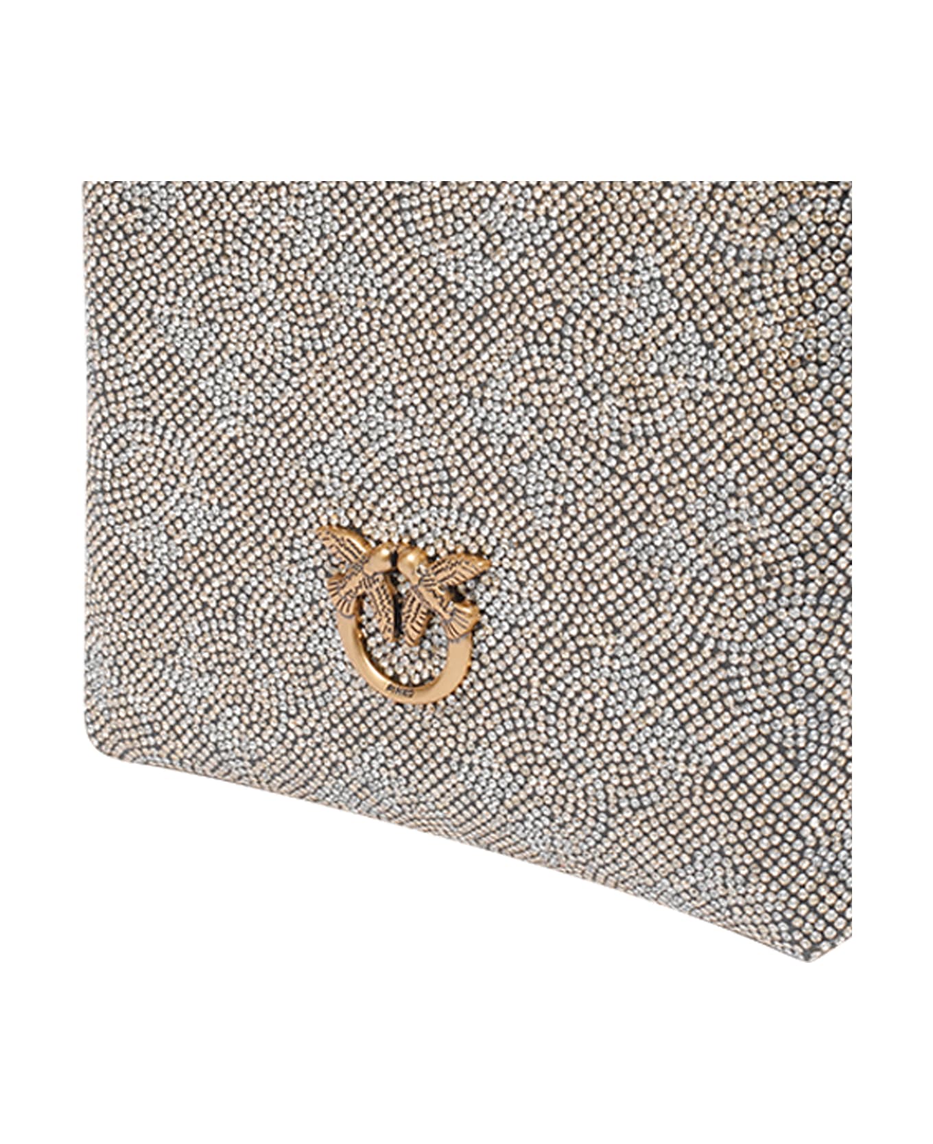 Pinko Strass Monogram Phone Cover - Golden
