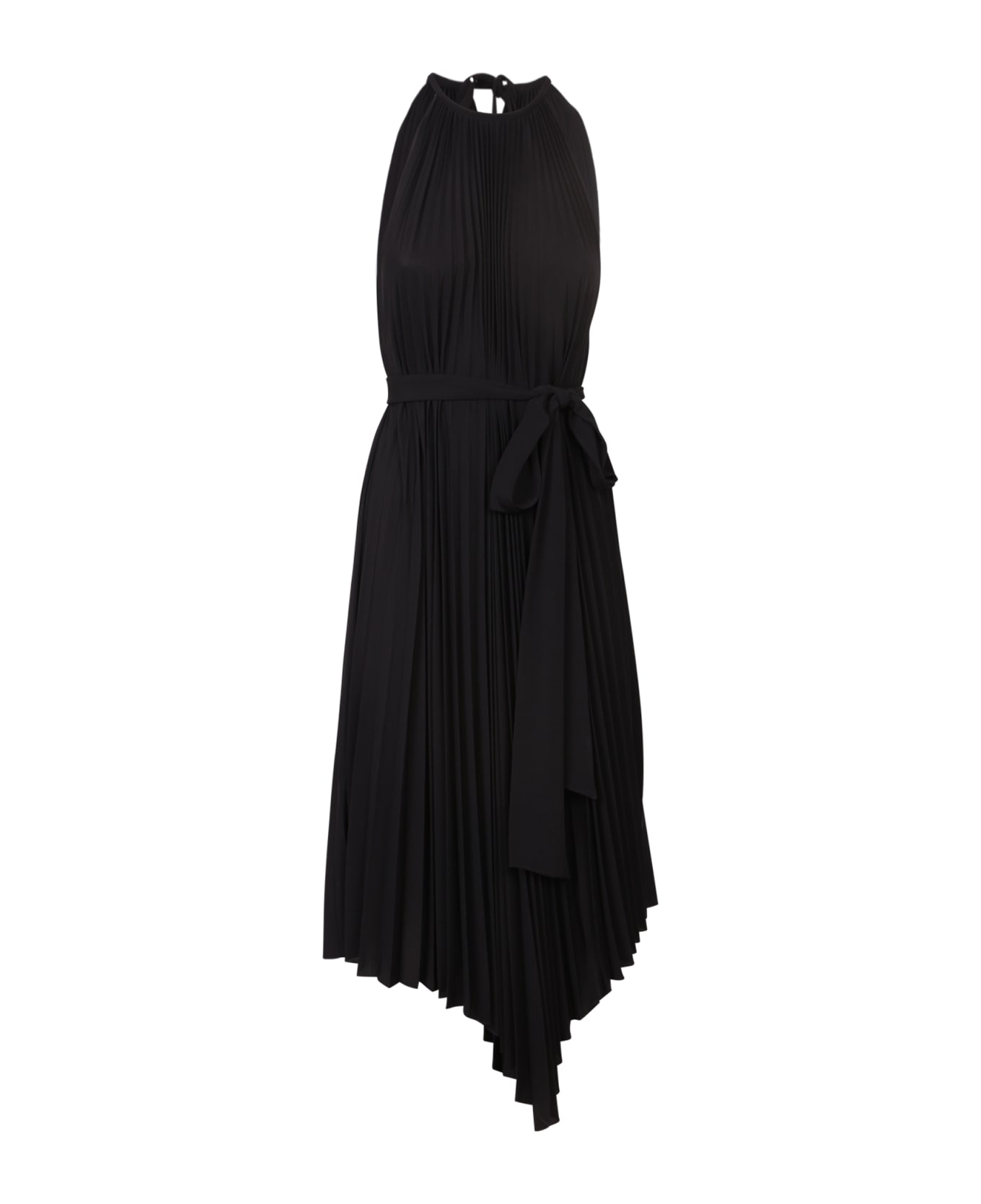 Alexandre Vauthier Pleated Midi Dress - Black