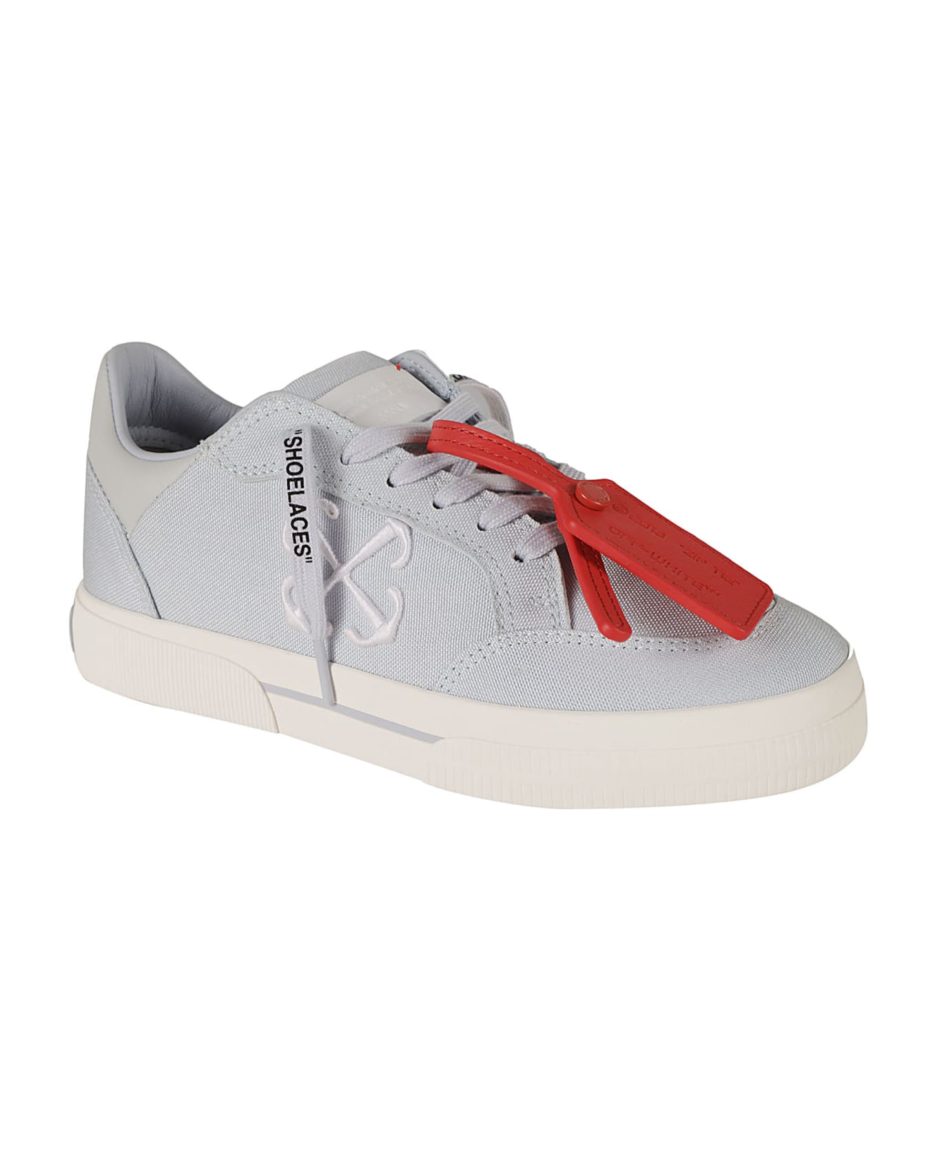 Off-White New Low Vulcanized Canvas Sneakers - Light Blue/White