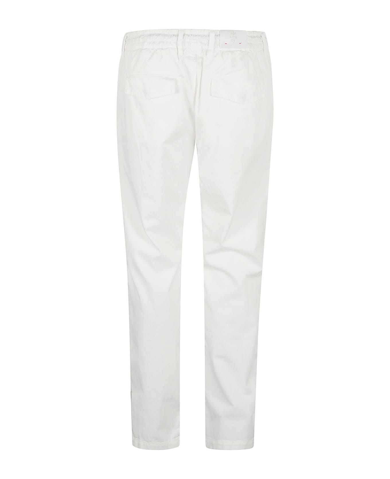 Eleventy Drawstringed Buttoned Trousers - White ボトムス