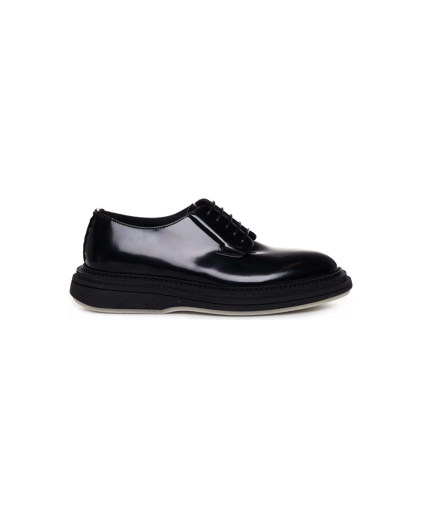 The Antipode Leather Lace-up Shoes - Black