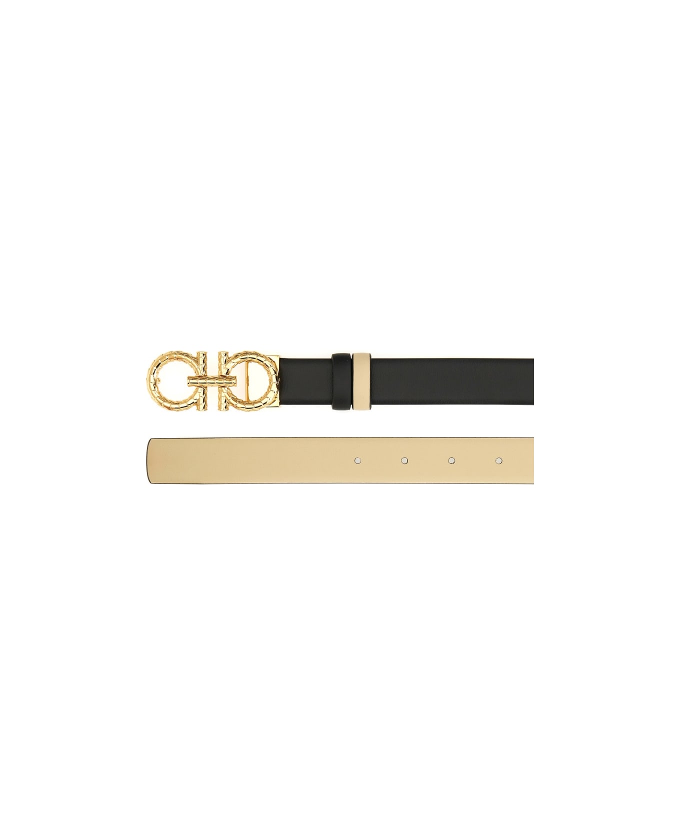 Ferragamo Belt With Hooks - BLACK