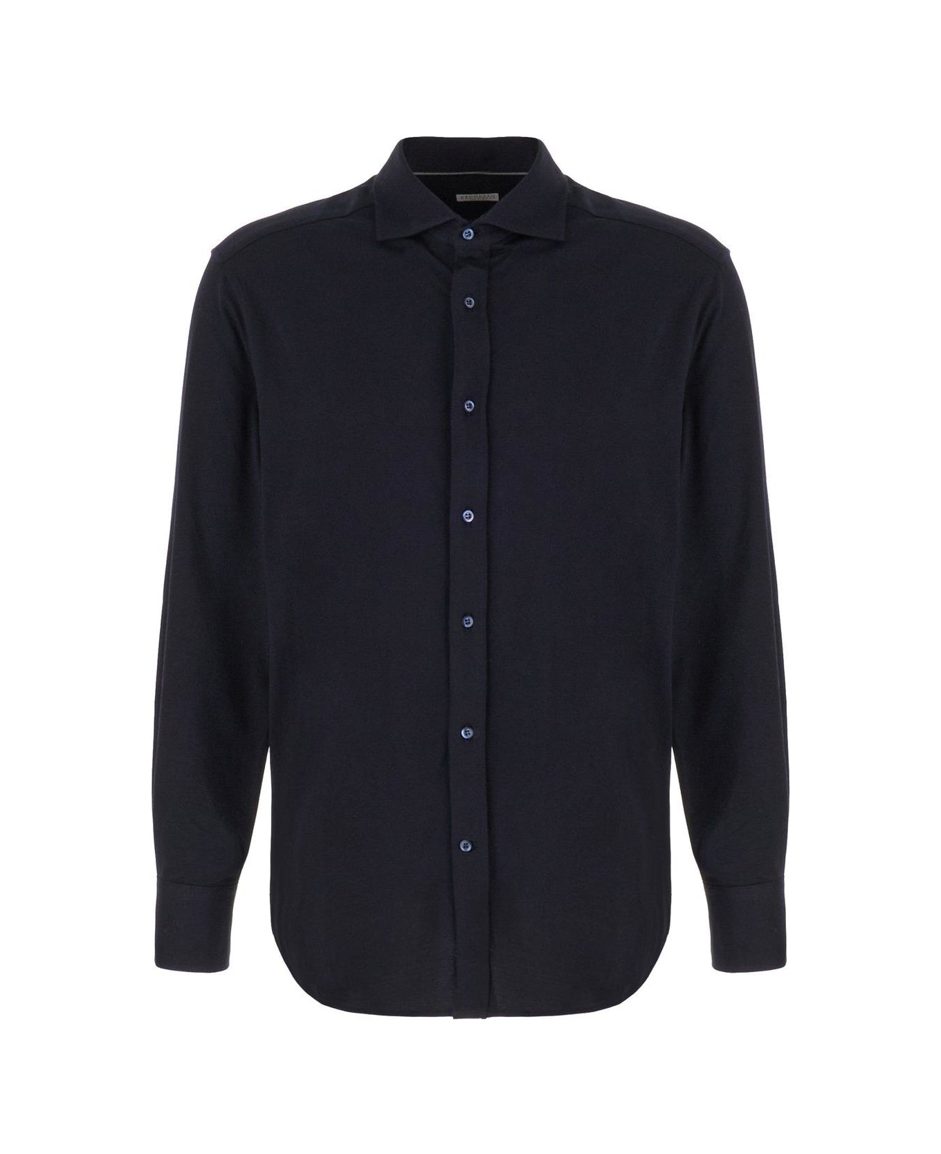 Brunello Cucinelli Spread-collared Buttoned Shirt - Blue