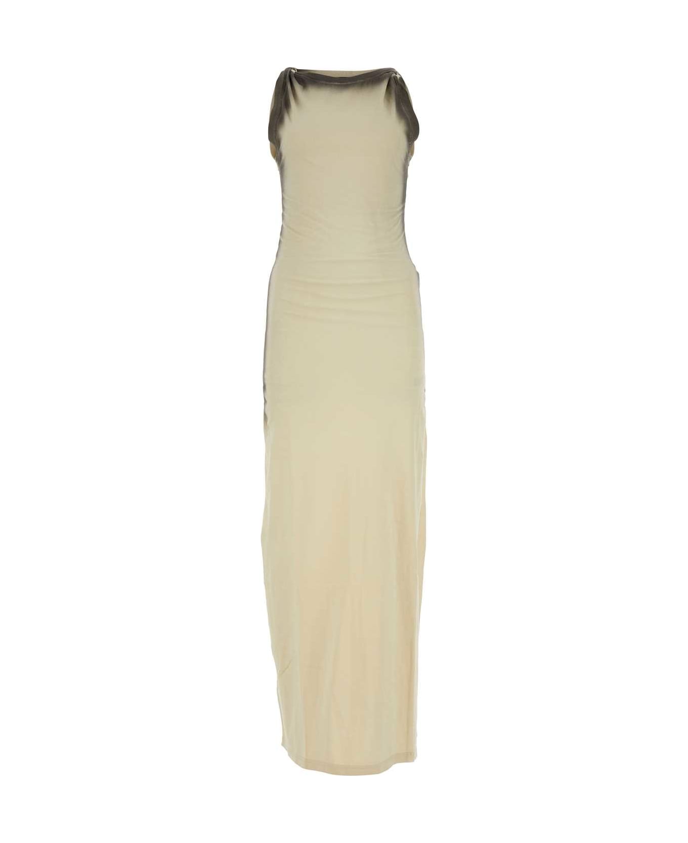 Y/Project Cream Cotton Dress - BEIGE SPRAY