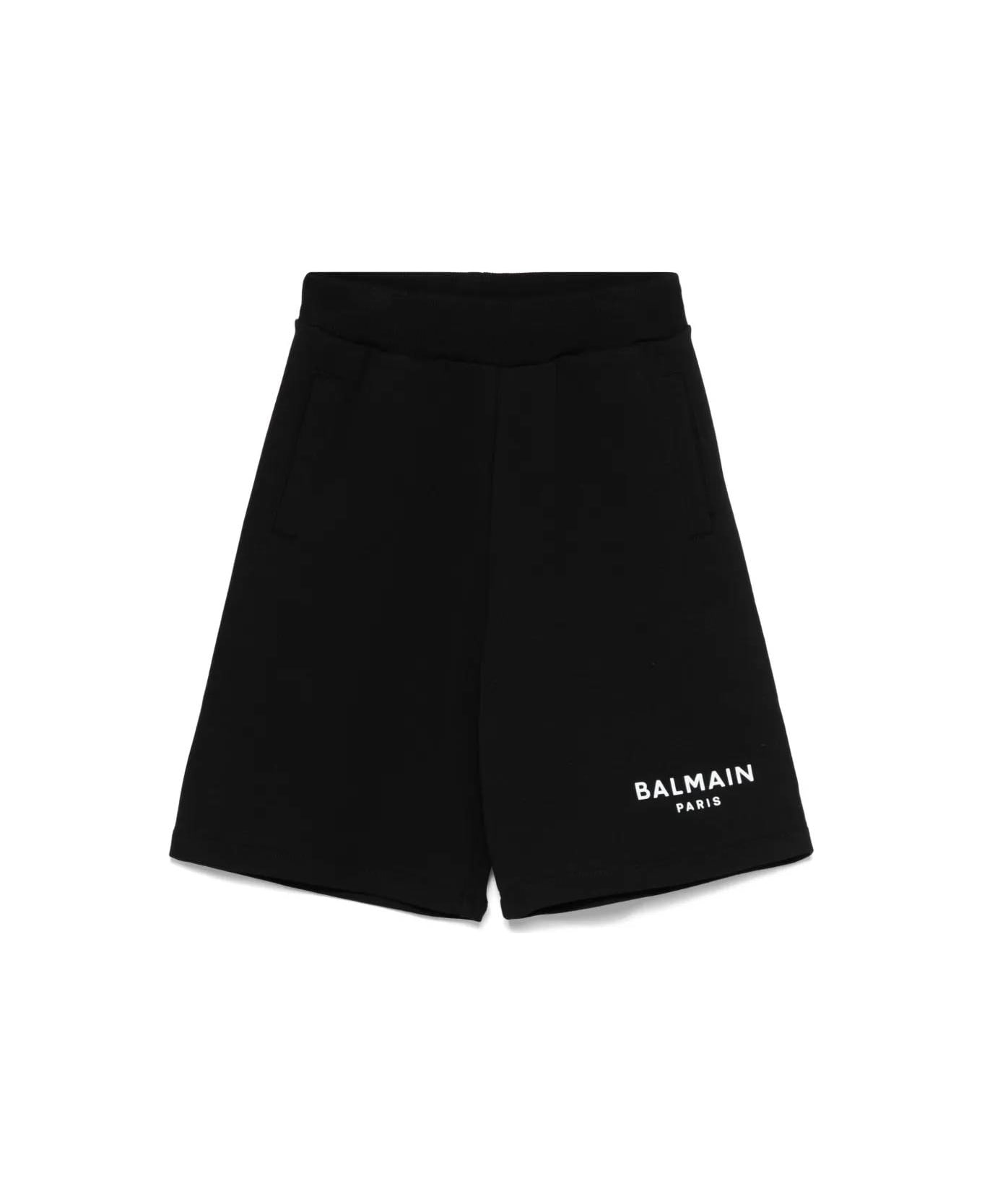 Balmain Bermuda Con Logo - Black