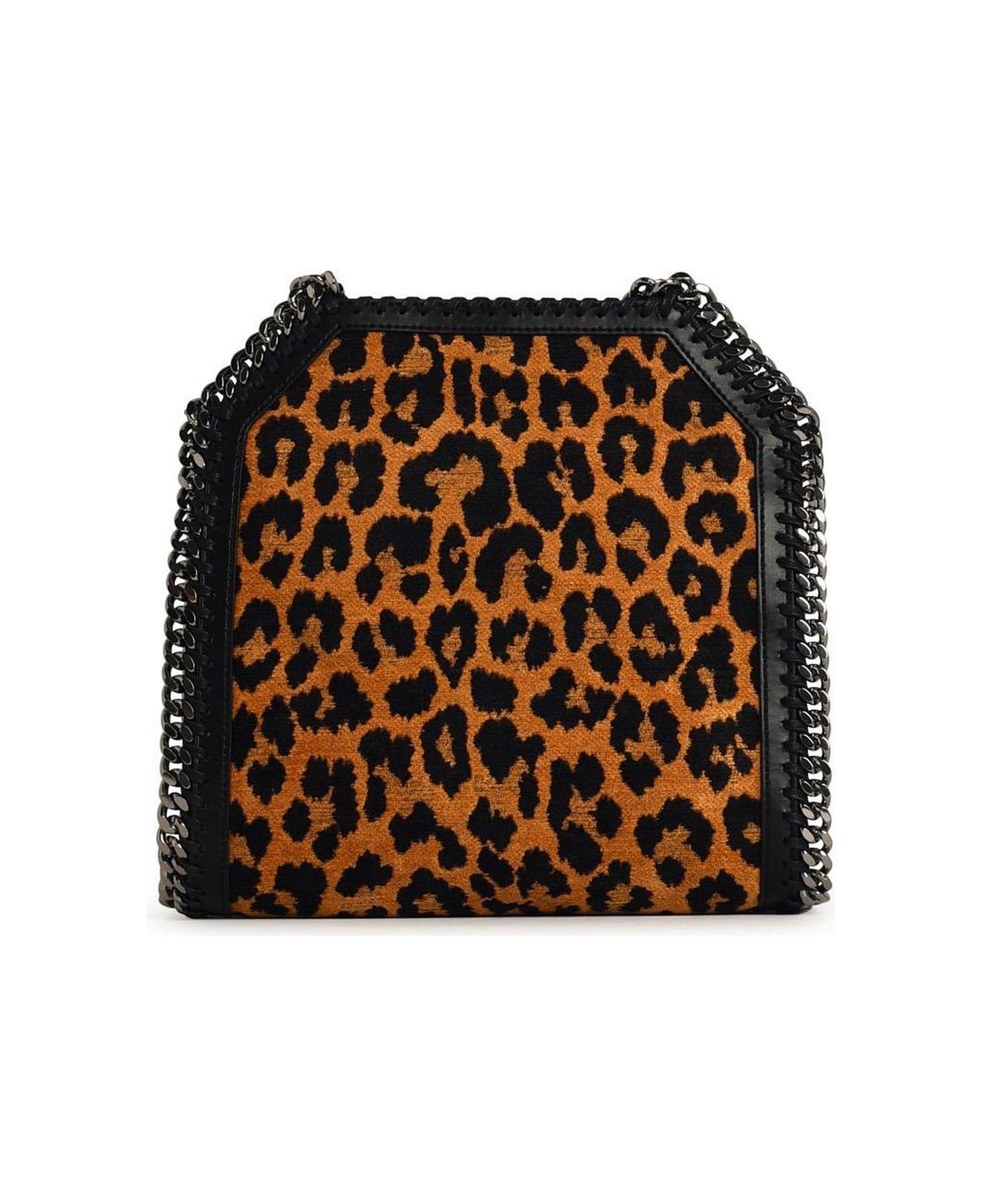 Stella McCartney Falabella Leopard-printed Mini Top Handle Bag - Brown