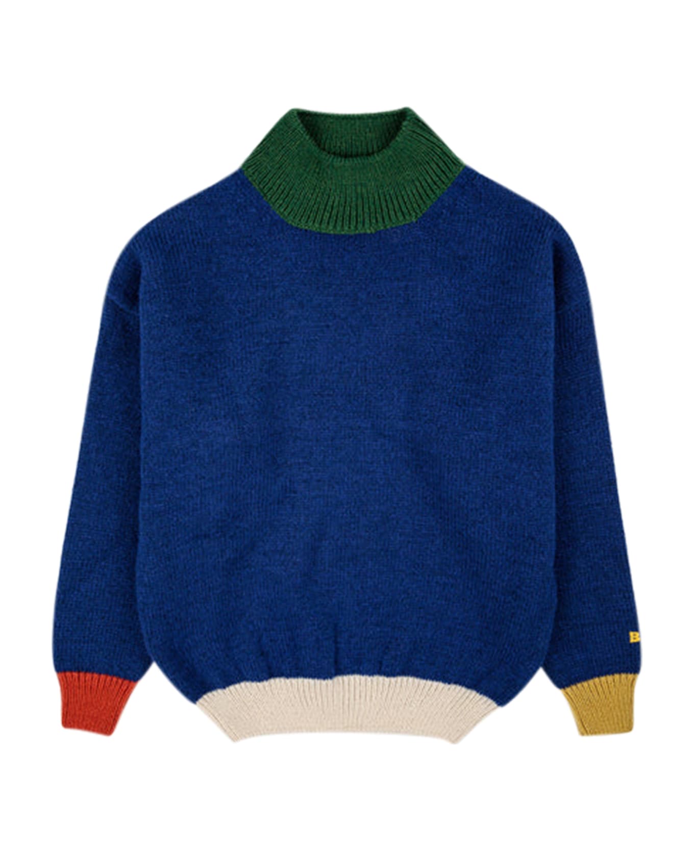 Bobo Choses Blue Sweater For Kids With Logo - Multicolor