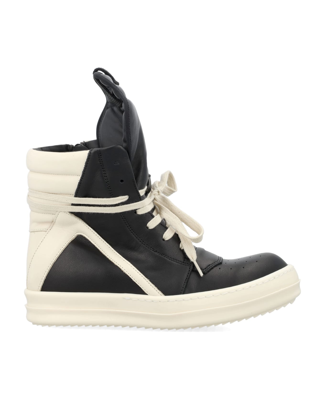 Rick Owens Geobasket Sneakers - BLACK WHITE