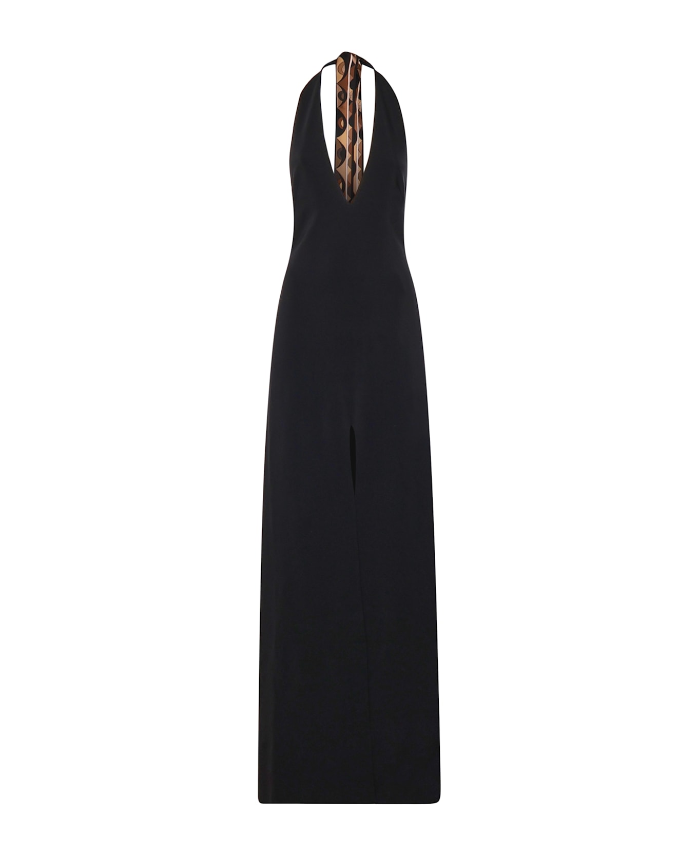 Pucci Long V-neck Dress - Black