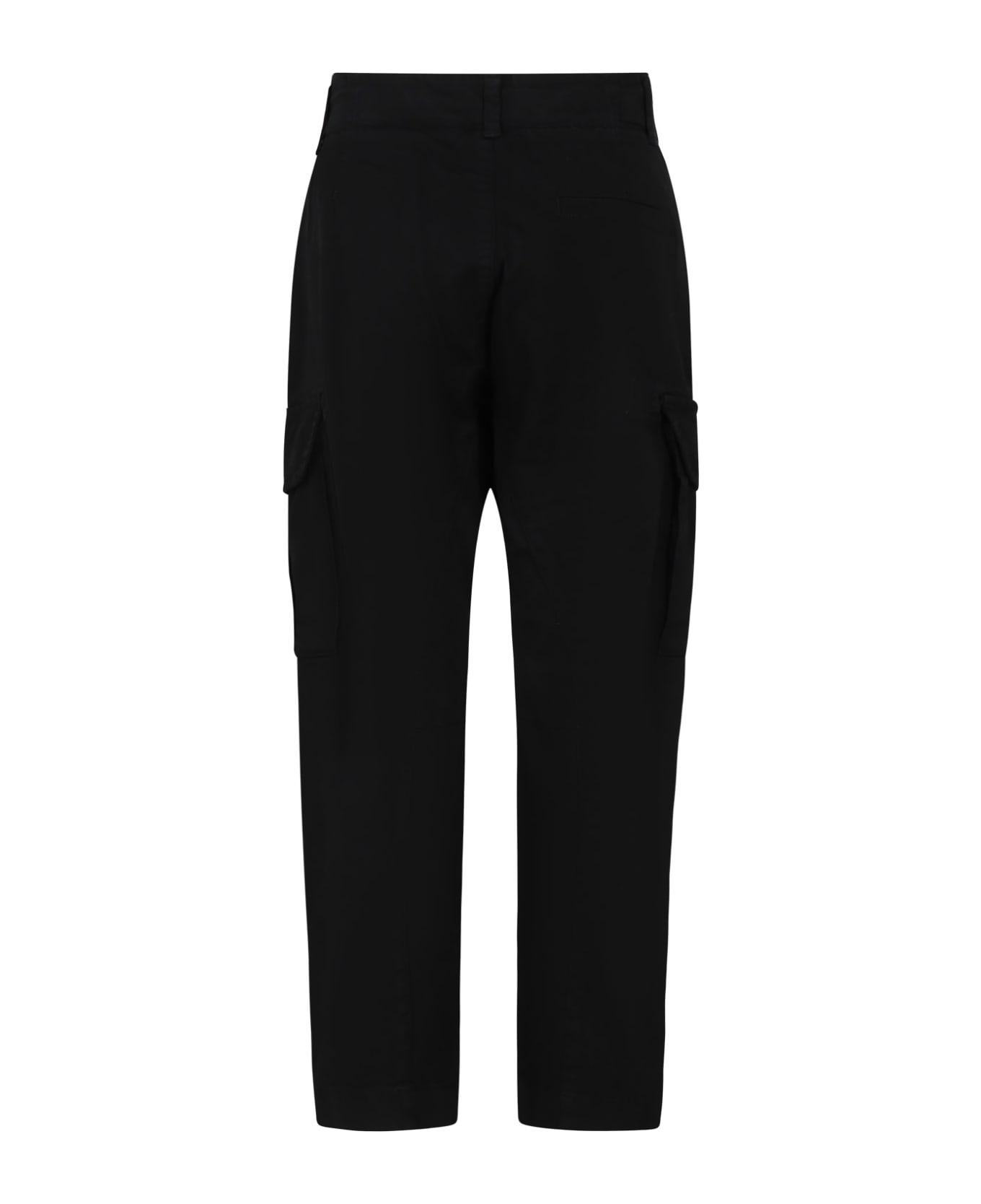 C.P. Company Undersixteen Black Trousers For Boy With C.p. Company Lens. - Black