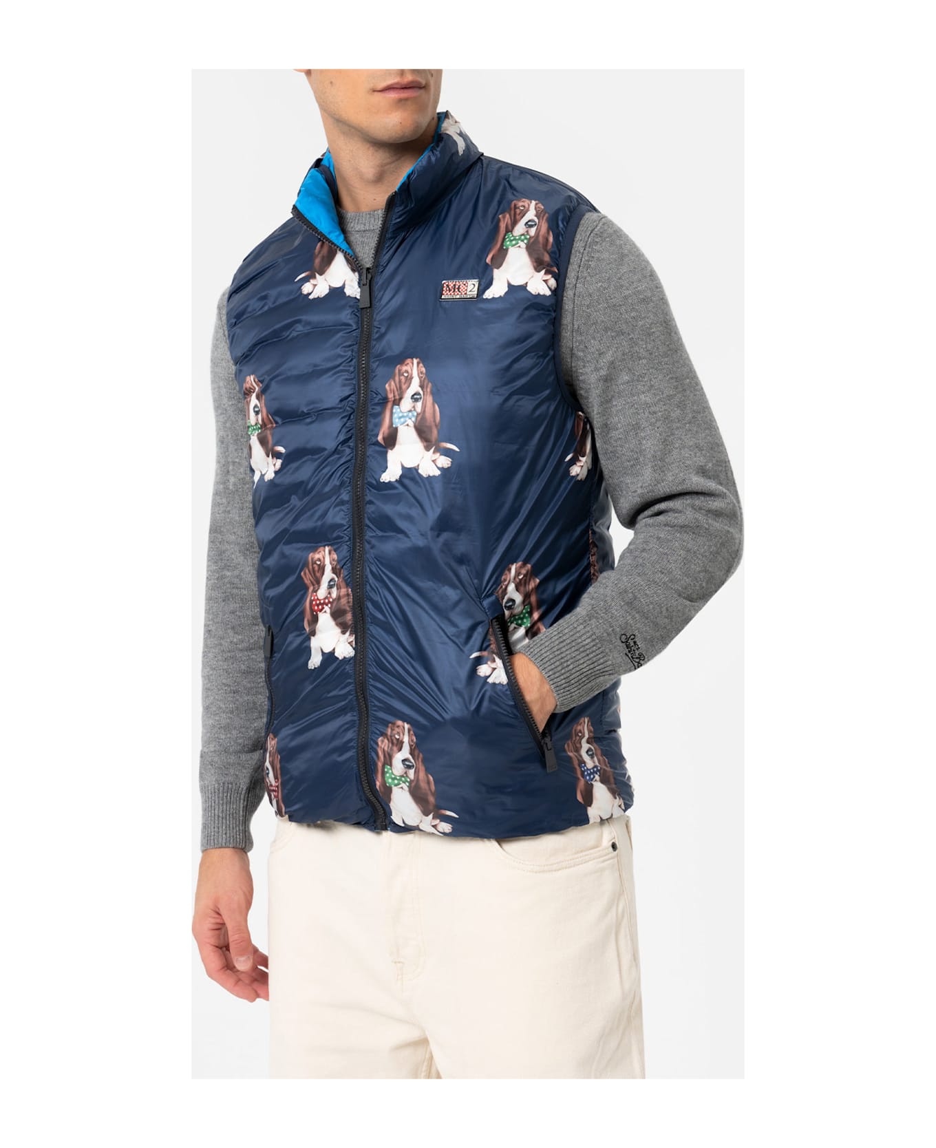 MC2 Saint Barth Man Bluette Padded Vest Aspen