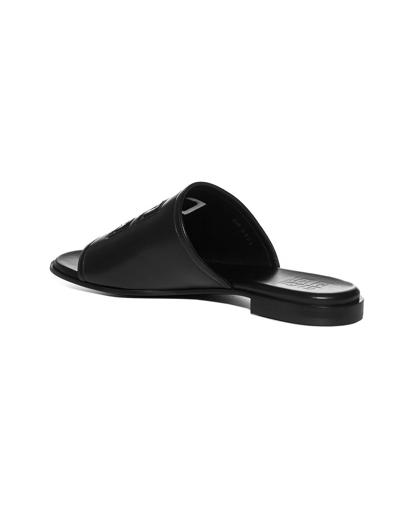 Givenchy 4g Logo Embossed Sandals - BLACK