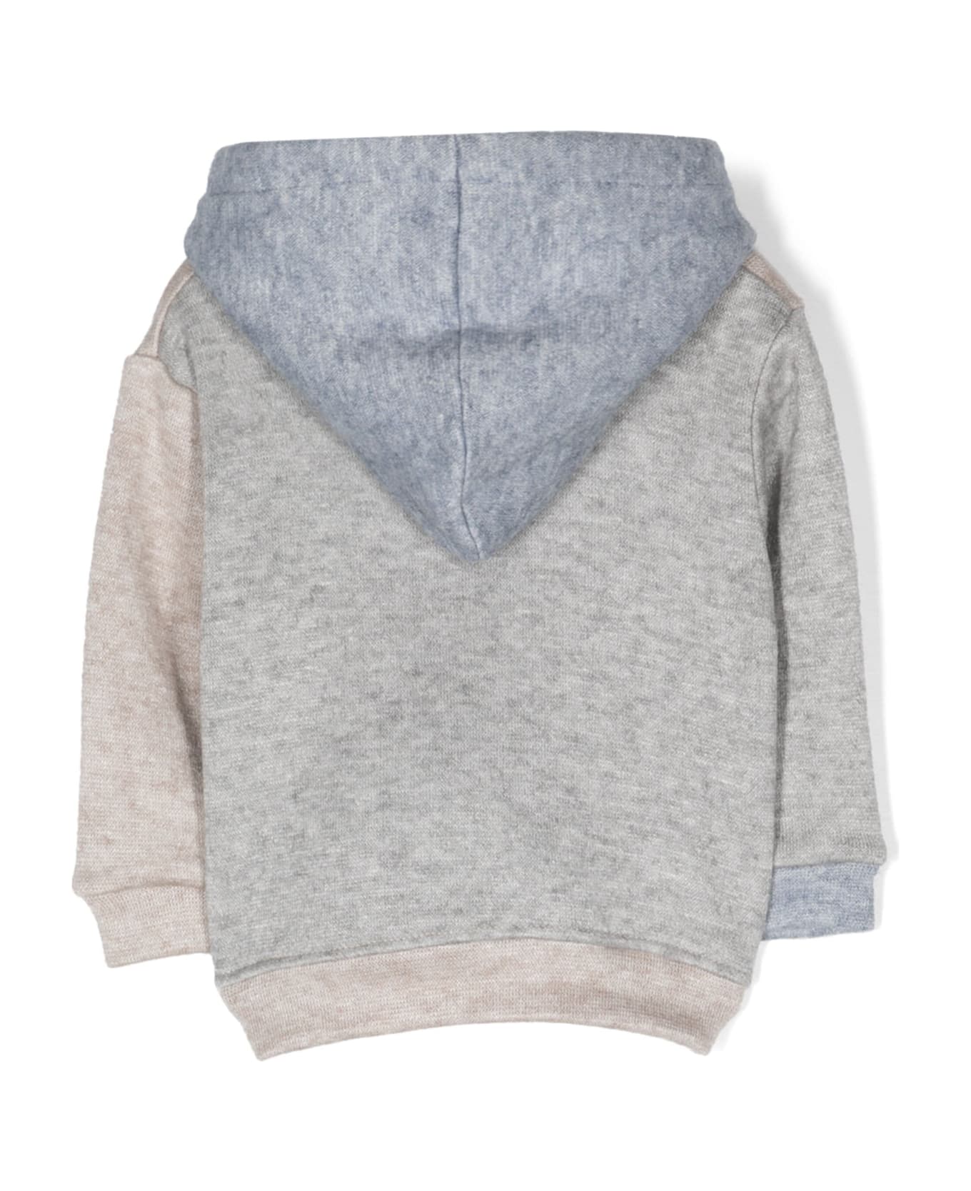 Manuel Ritz Mélange Effect Sweatshirt With Embroidery - Beige ニットウェア＆スウェットシャツ