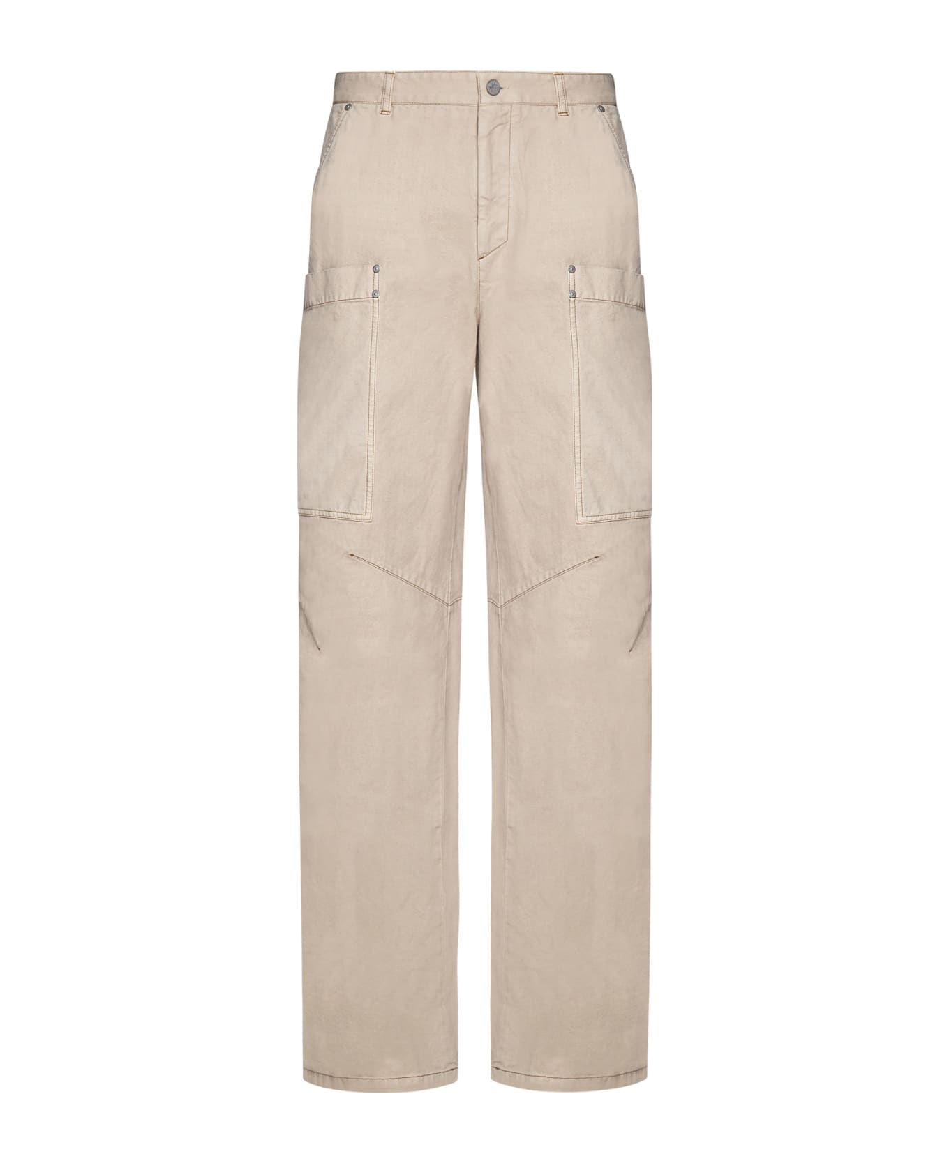 Palm Angels Cotton Cargo Pants - Beige