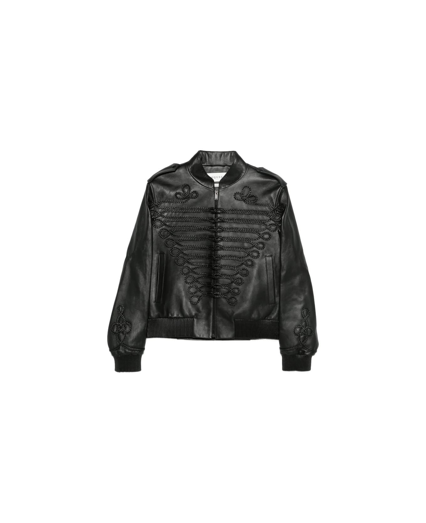 Alexander McQueen Leather Outerwear - BLACK