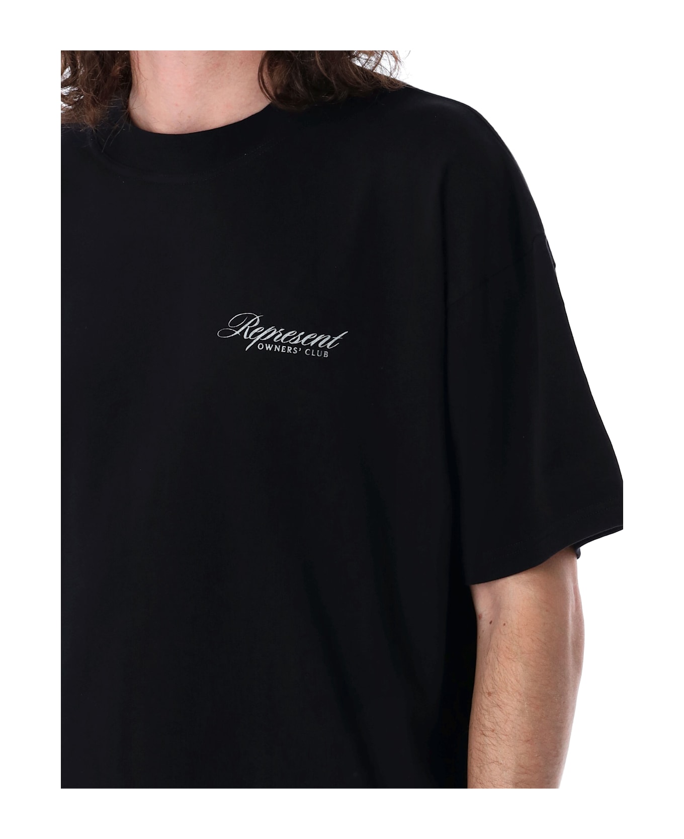 REPRESENT Owners Club Script T-shirt - BLACK