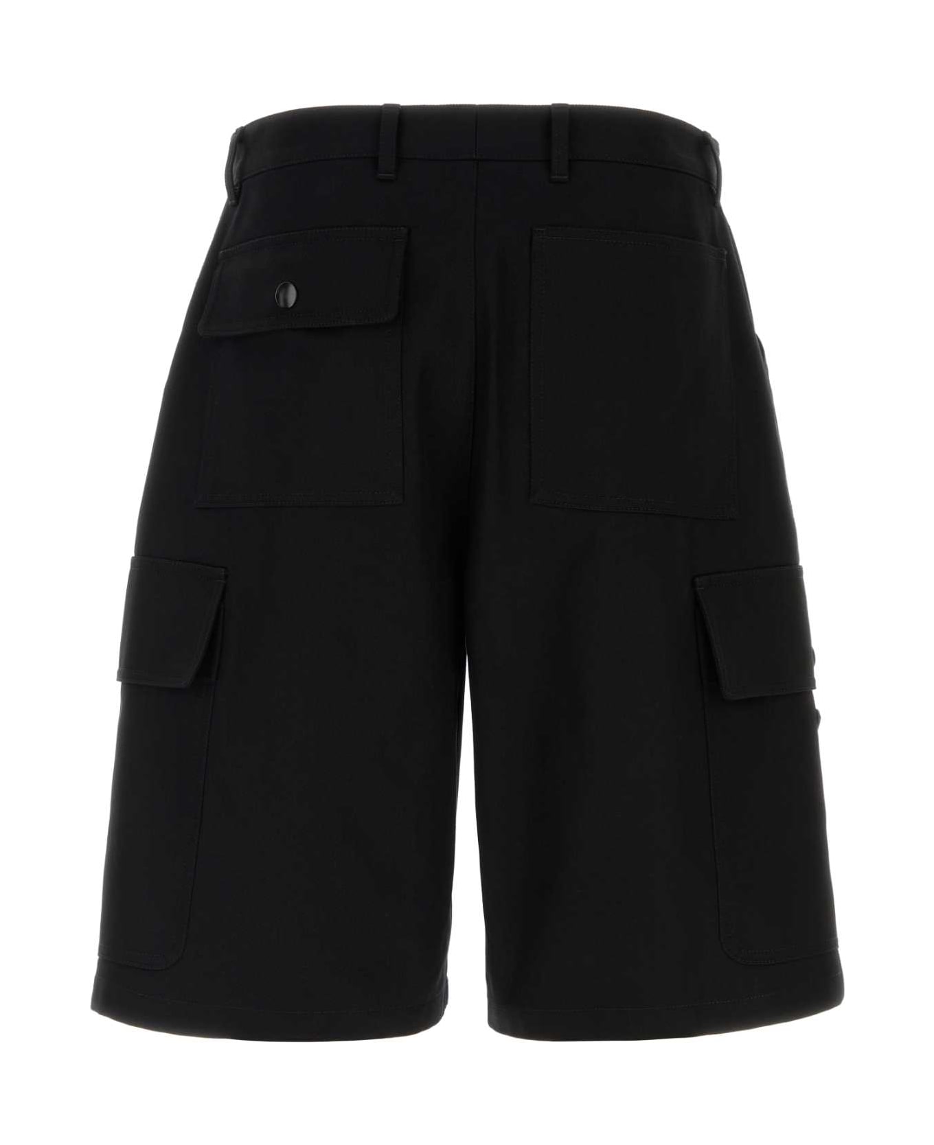Prada Black Drill Bermuda Shorts - NERO