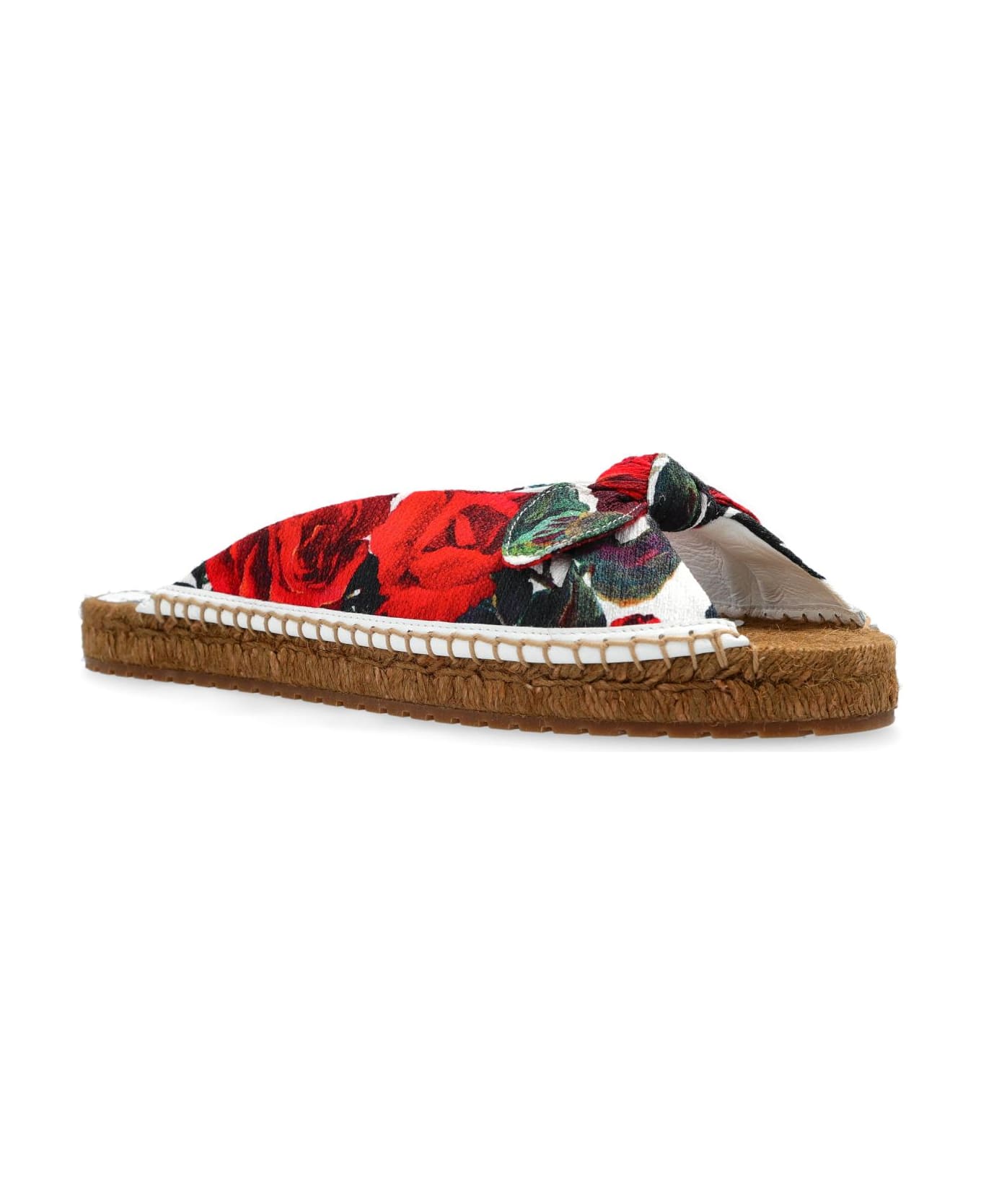 Dolce 
Gabbana Floral Motif Slides - White