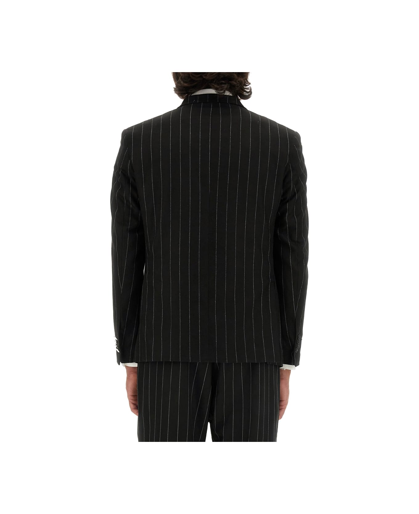 Family First Milano Double-breasted Jacket - BLACK