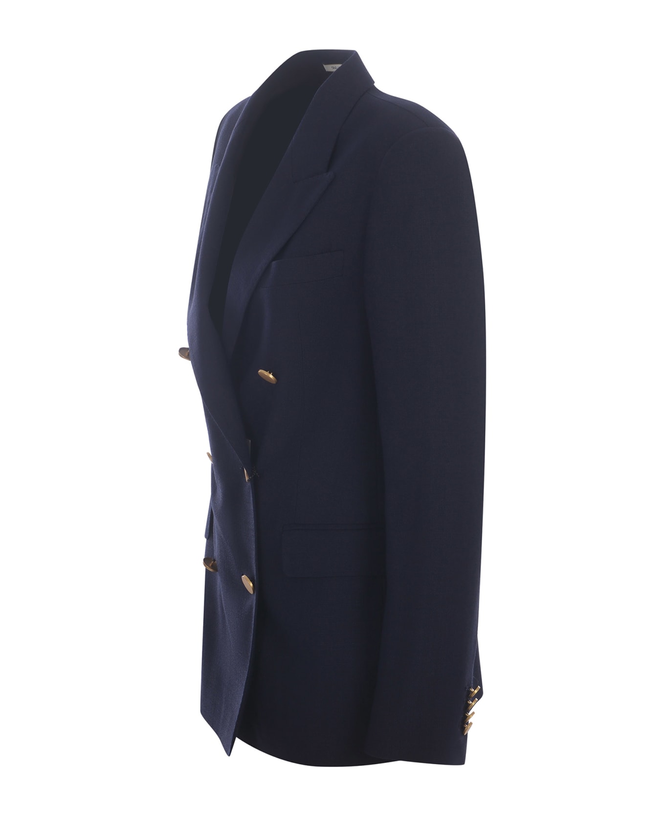 Tagliatore Double-breasted Jacket Tagliatore "j-parigi" Made Of Viscose Blend - Blu navy