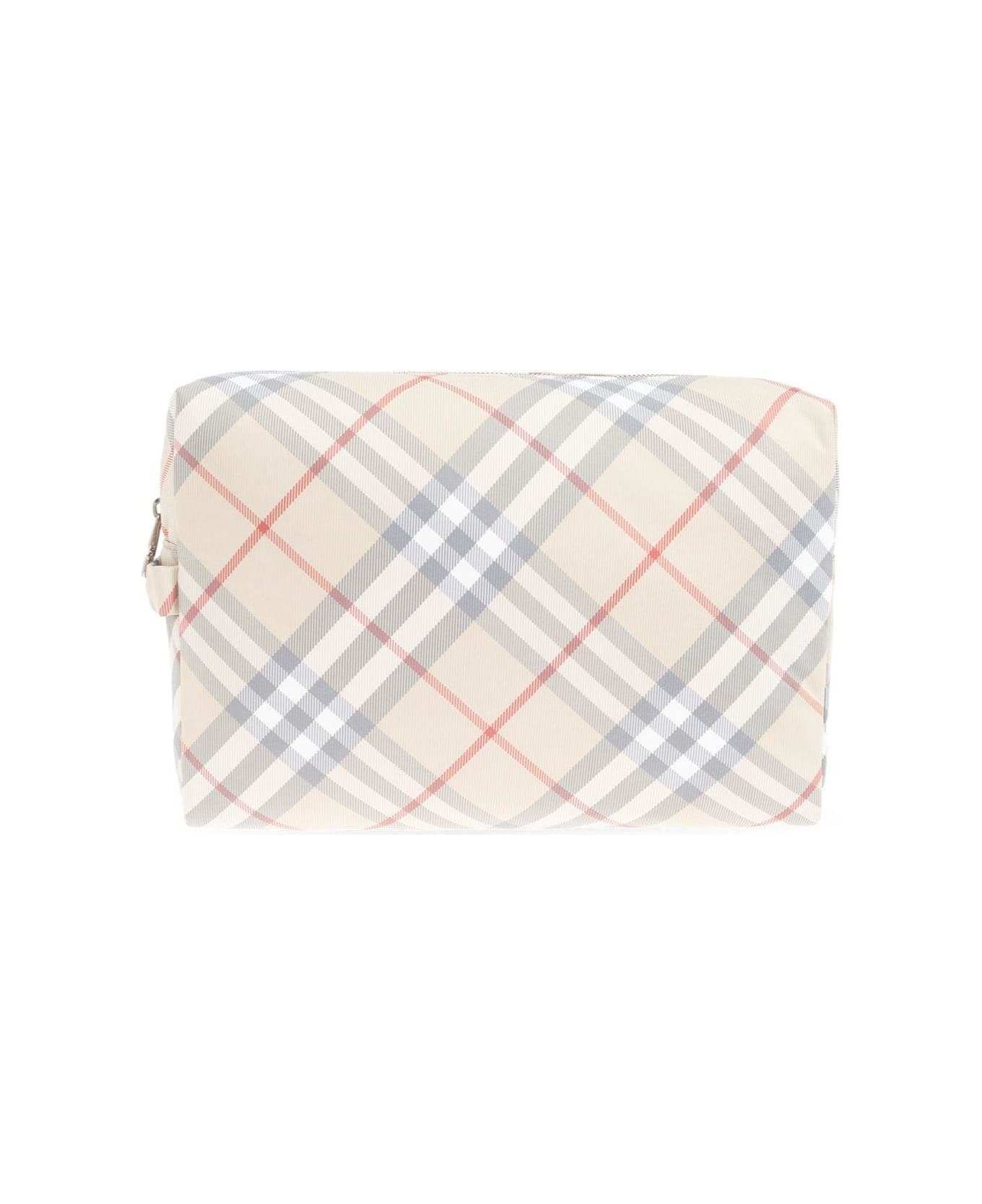 Burberry Checked Zipped Changing Pouch - MULTICOLOUR