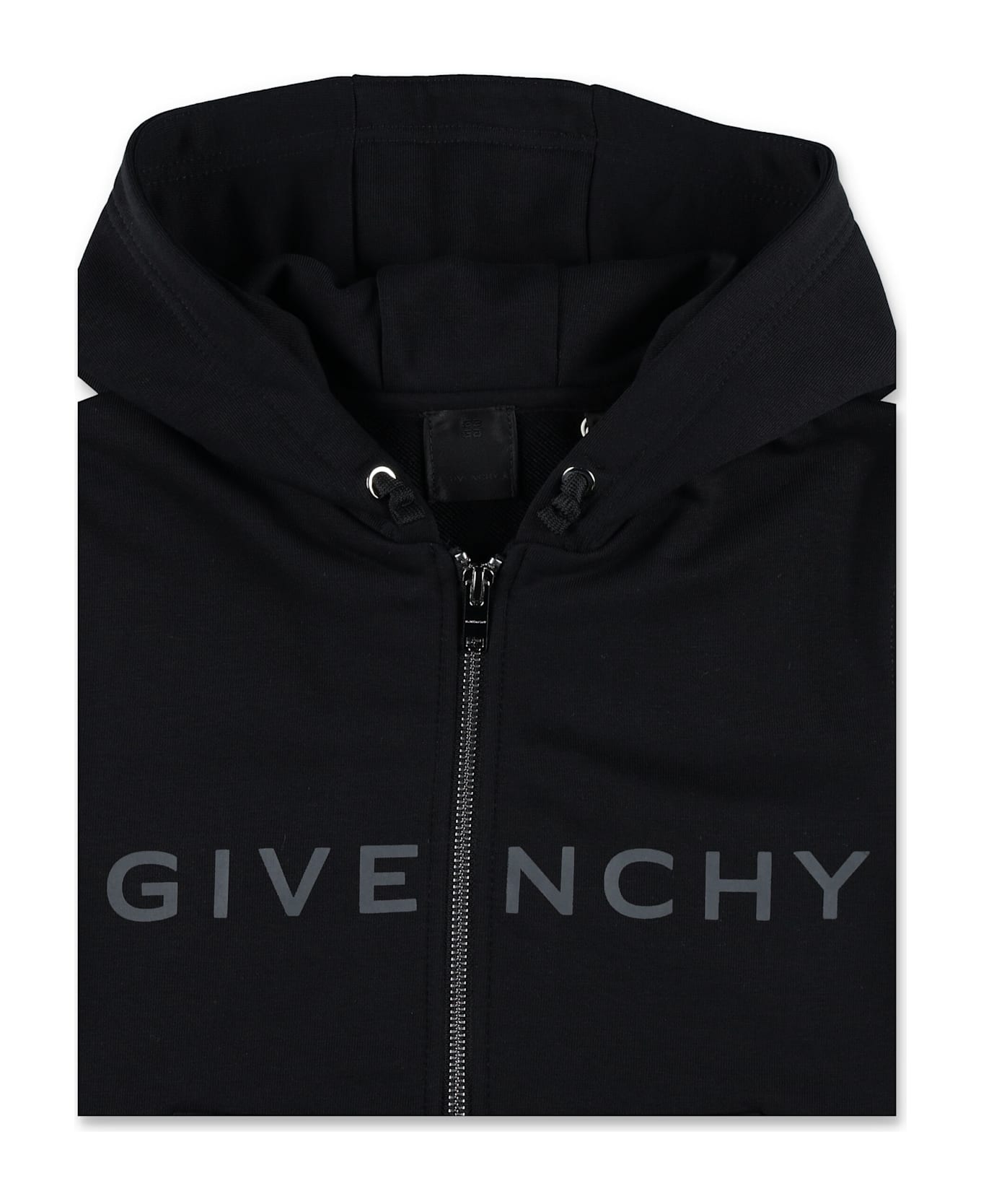 Givenchy Kid - Logo Zip-up Hoodie - BLACK