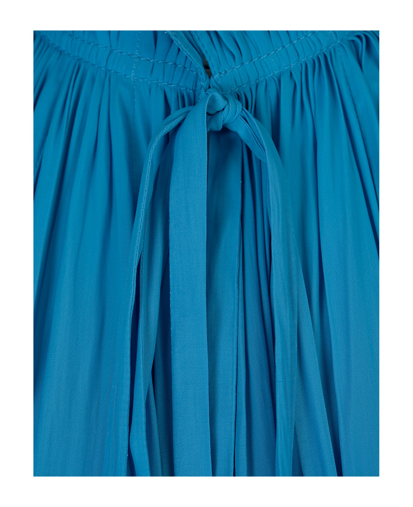 Lanvin Pool Short Dress With Ruffles - Clear Blue