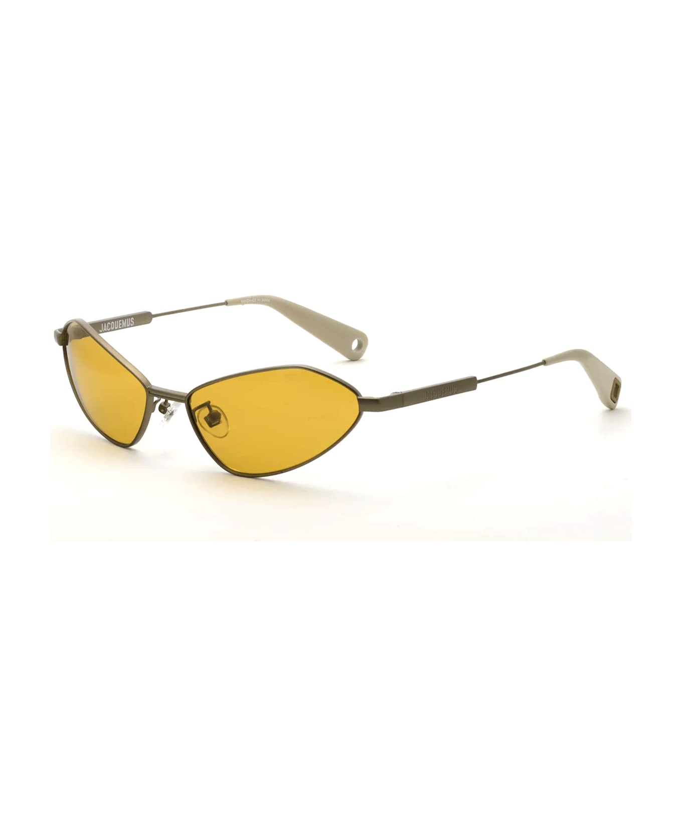 Jacquemus Bambino Metal - Matt Putty / Amber Lens Sunglasses - grey