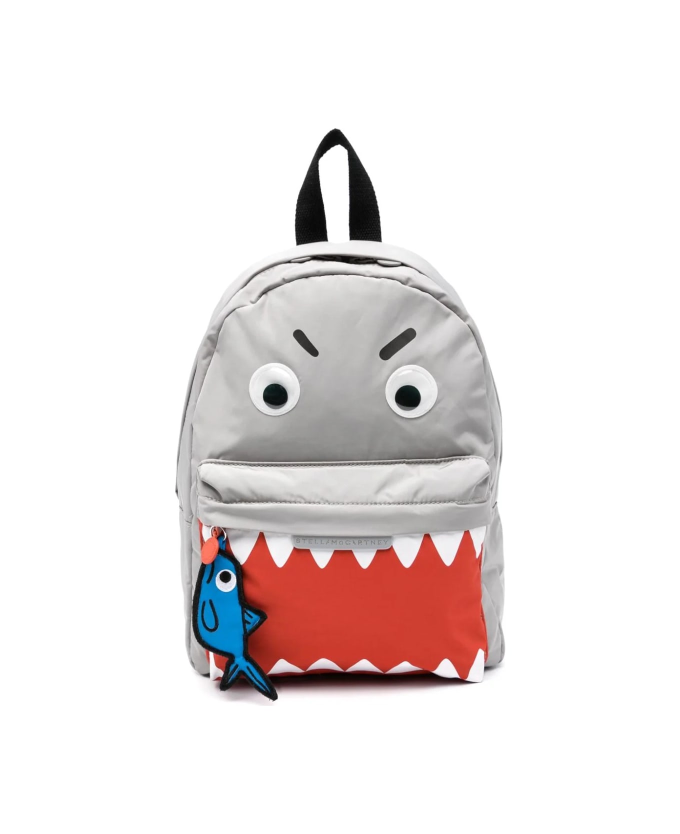 Stella McCartney Kids Grey Backpack With Shark Print - Grey