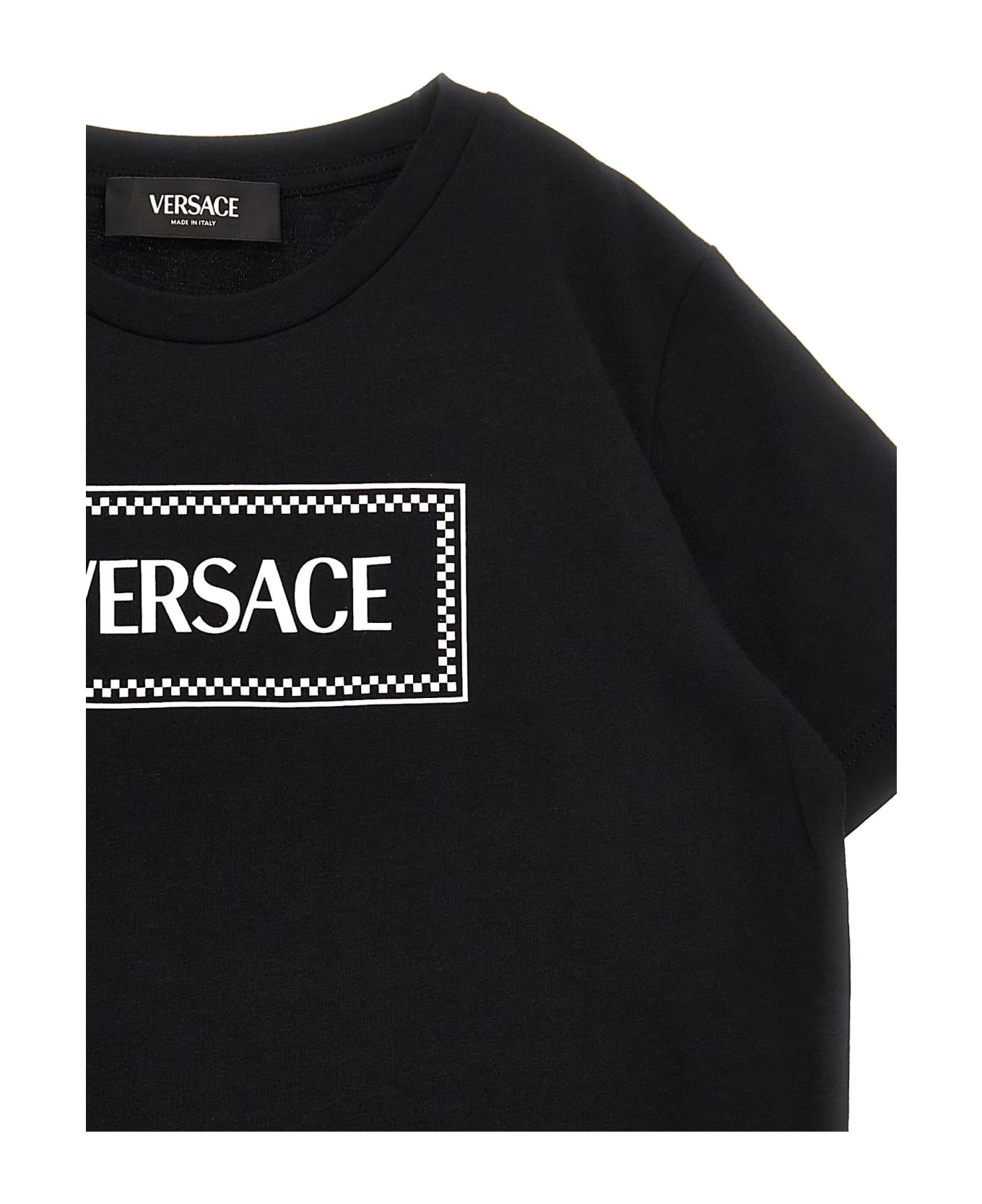 Versace Logo Print T-shirt - White/Black