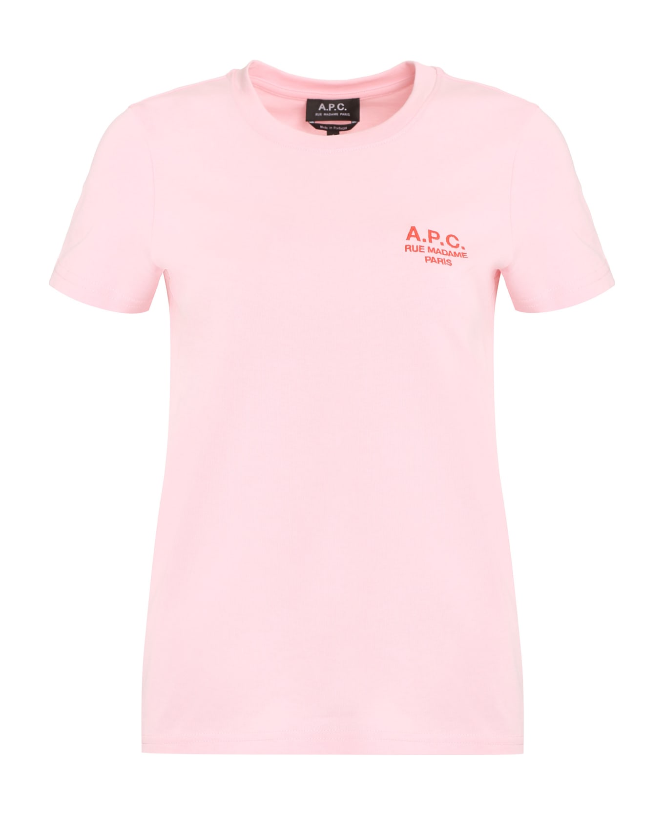 A.P.C. Denise Cotton Crew-neck T-shirt - Pink