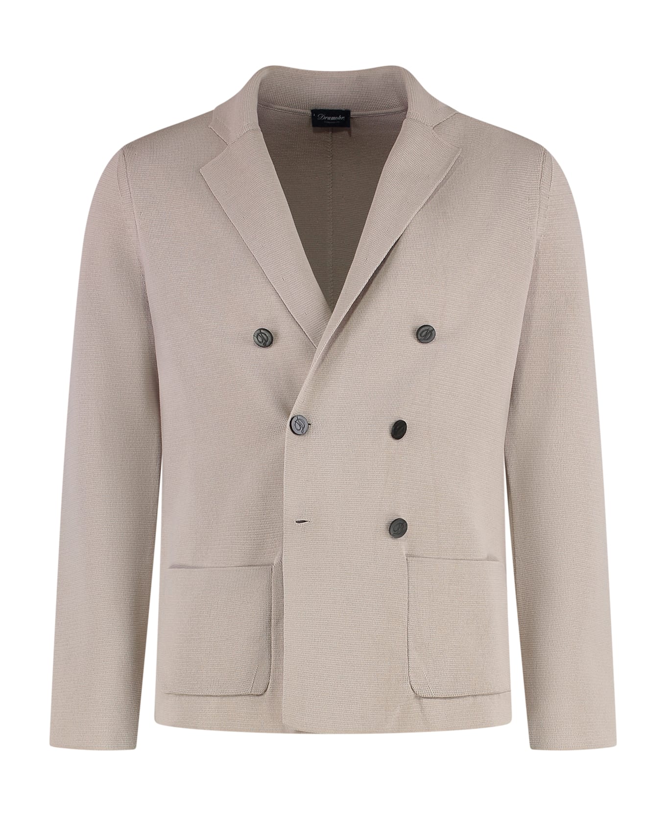 Drumohr Knitted Cotton Blazer - Beige