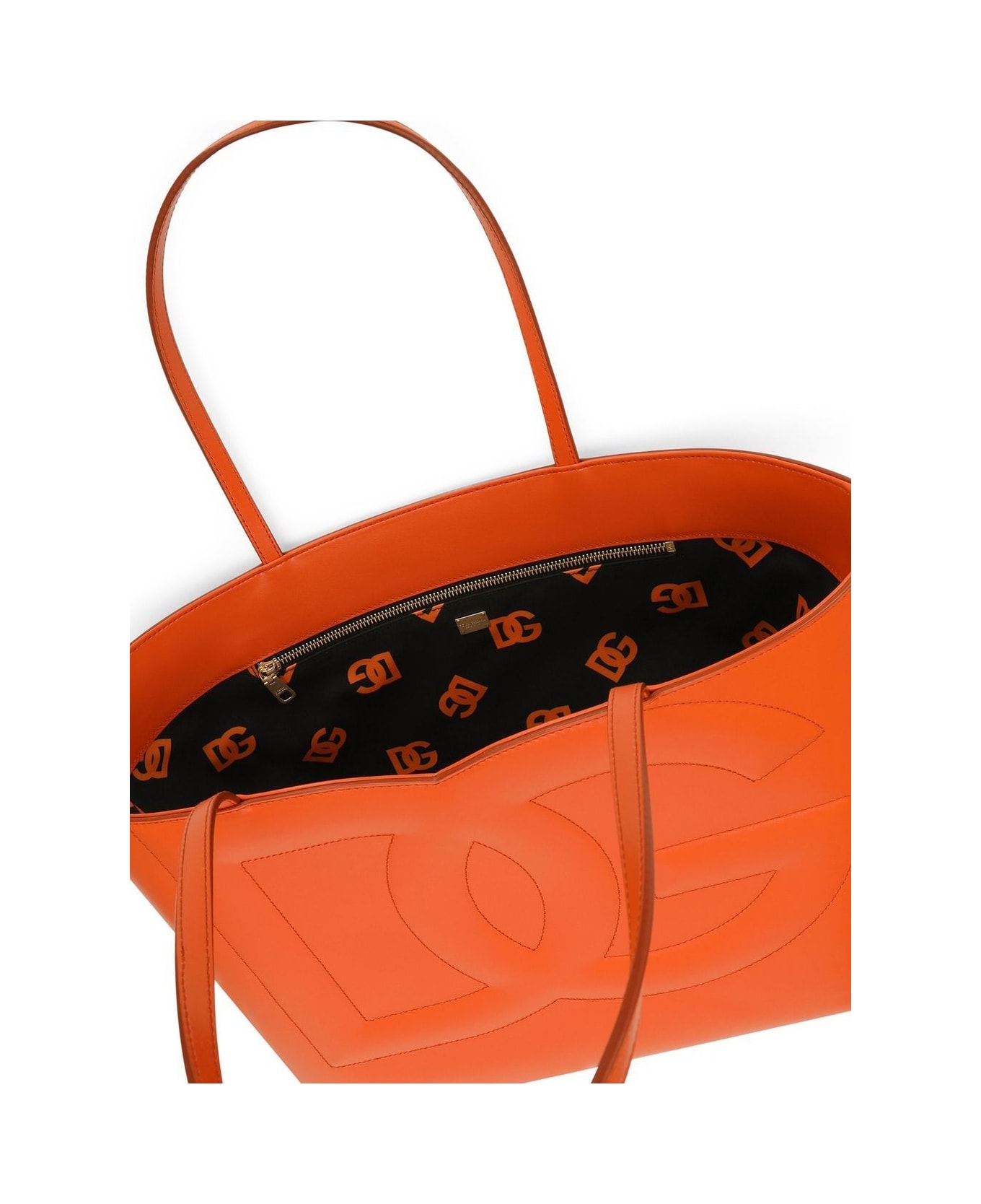 Dolce 
Gabbana Dg Logo Medium Shopping Bag - Orange