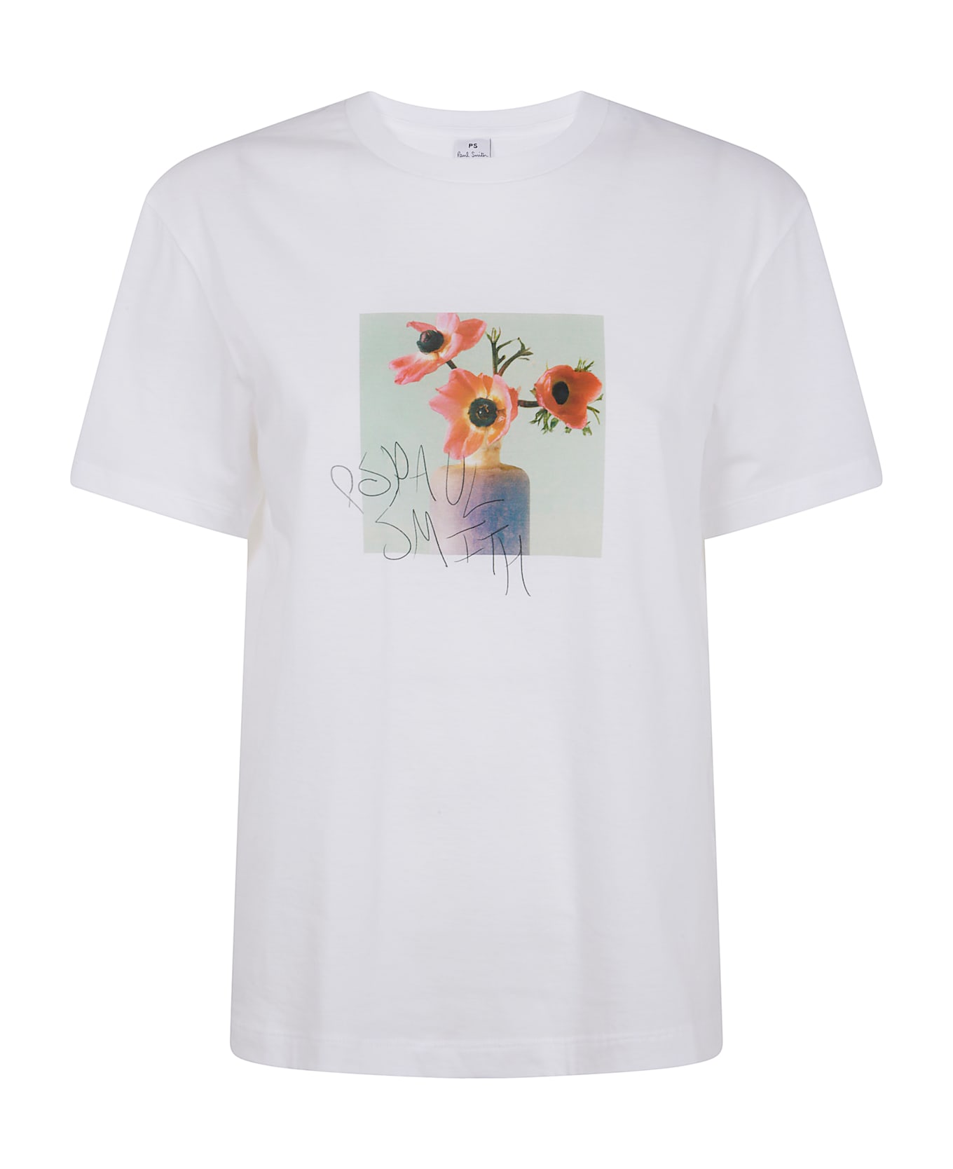 PS by Paul Smith Womens Anenomes T-shirt - White