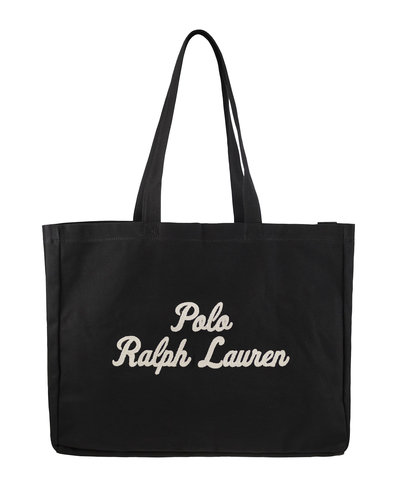 Polo Ralph Lauren Embroidered Canvas Tote - Black