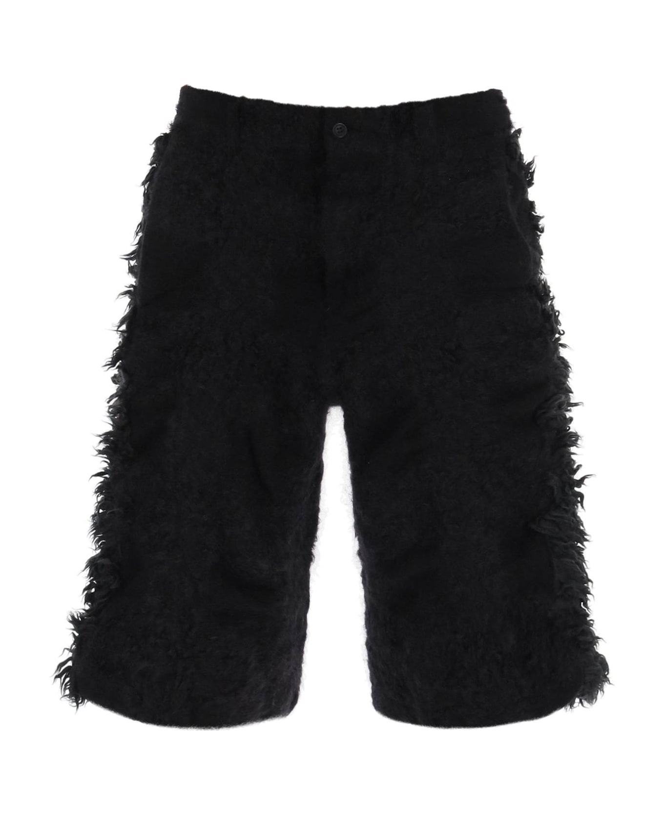 Comme Des Garçons Homme Plus Fur-effect Knitted Shorts - BLACK BLACK (Black)