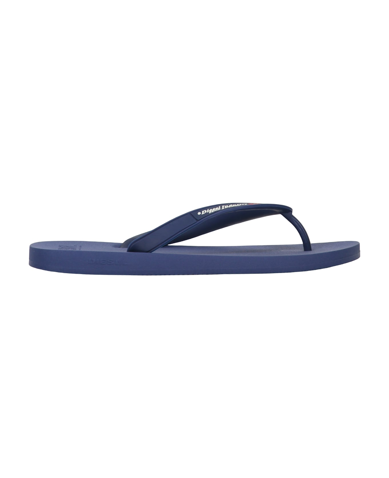 Diesel Elegant Dark Blue Flip Flops, Summer Comfort - blue