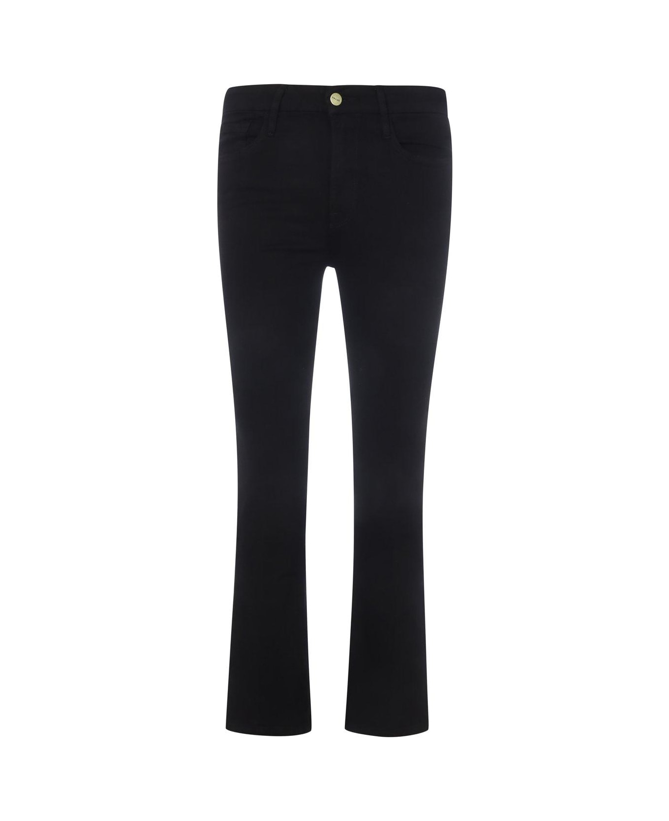 Frame Slim-fit Flared Cropped Jeans - NERO