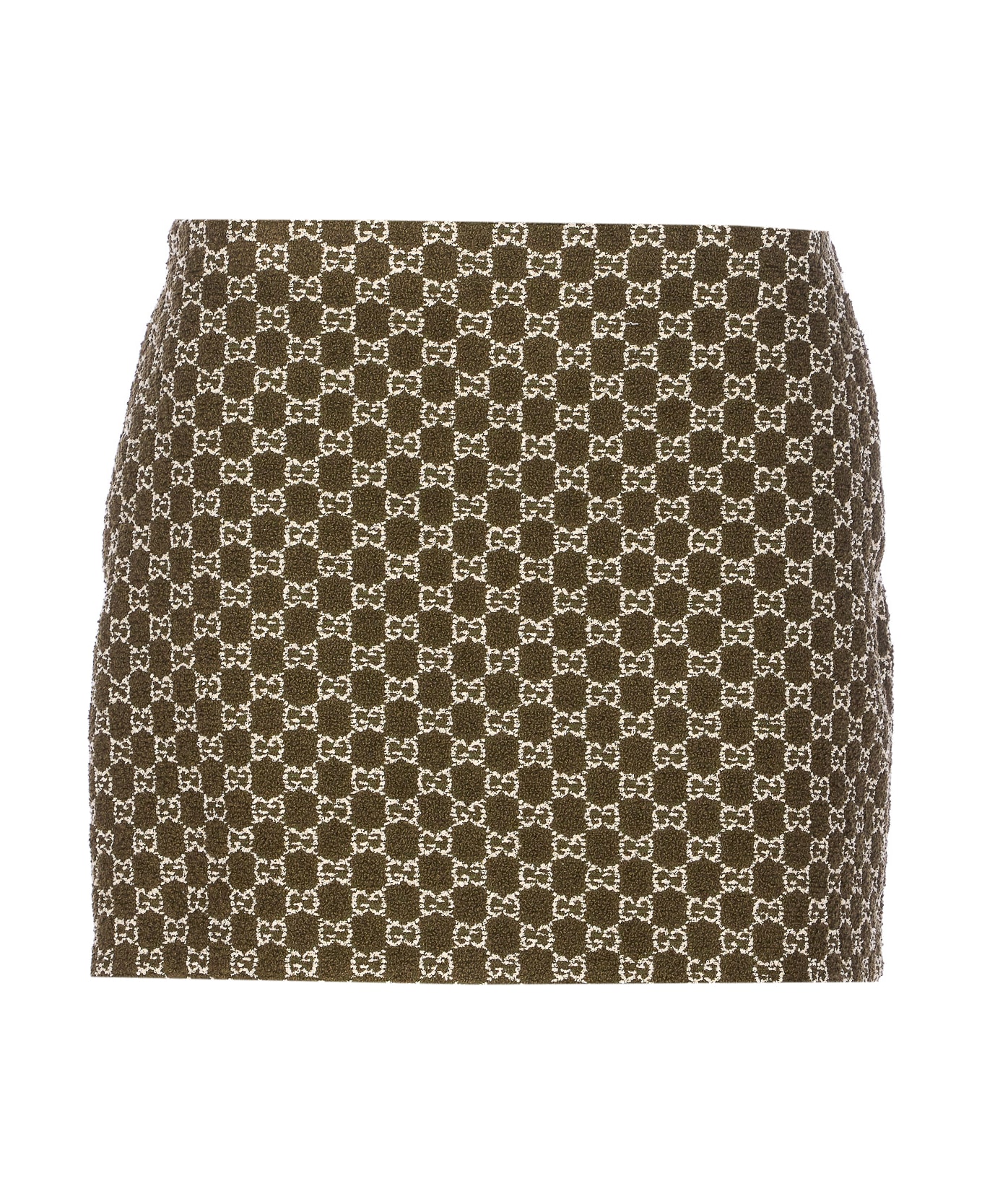 Gucci Boucle
 Gg Logo Mini Skirt - Green