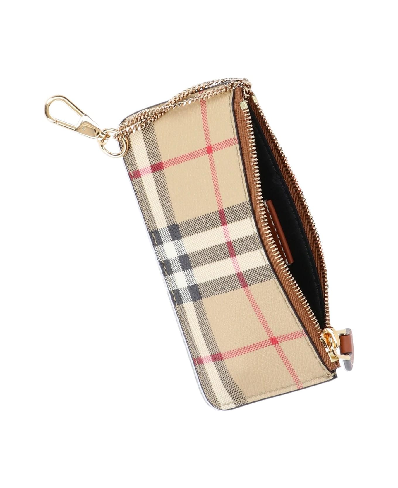 Burberry 'check' Zip Purse - ARCHIVEBEIGE