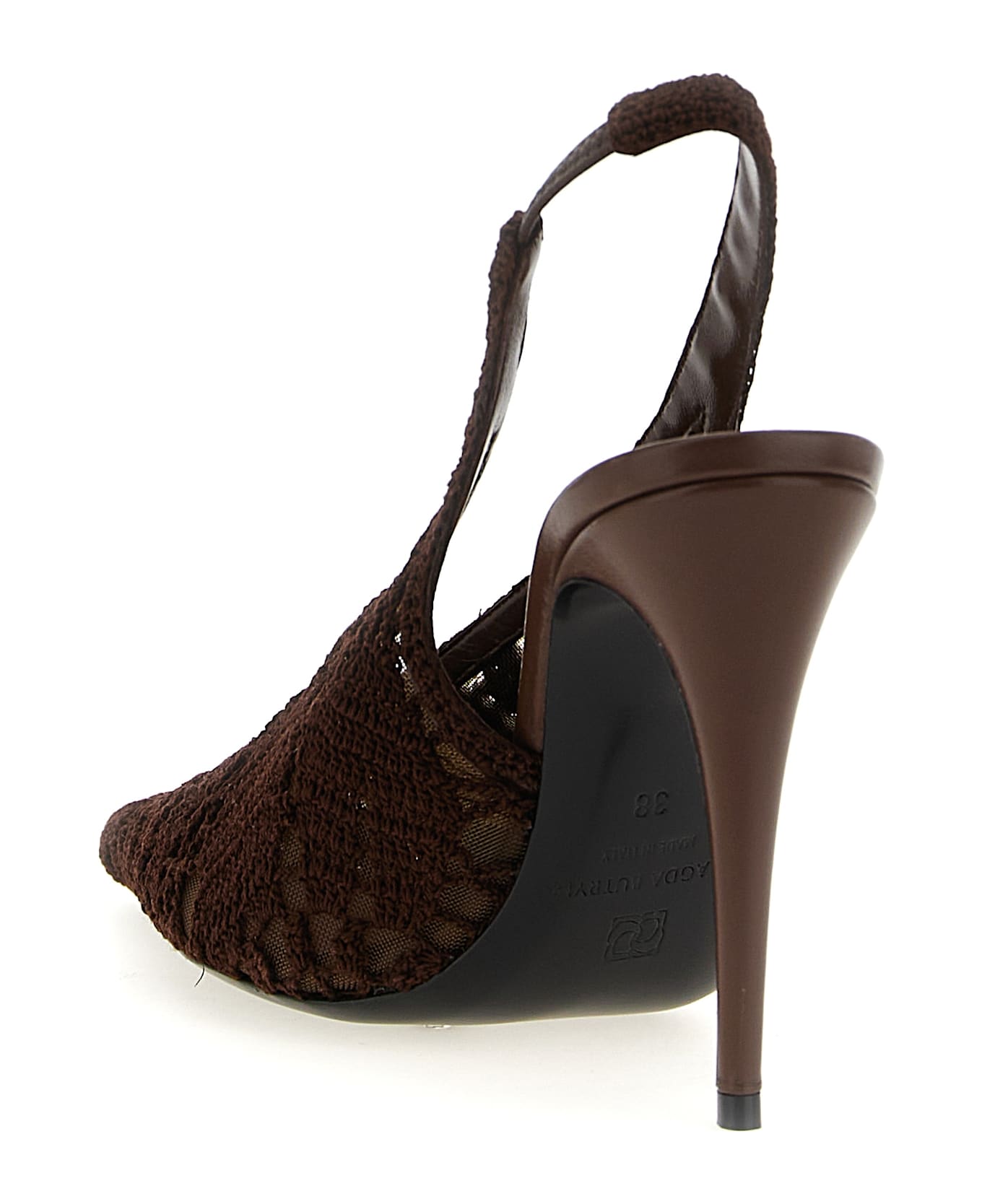 Magda Butrym Crochet Slingback - Brown