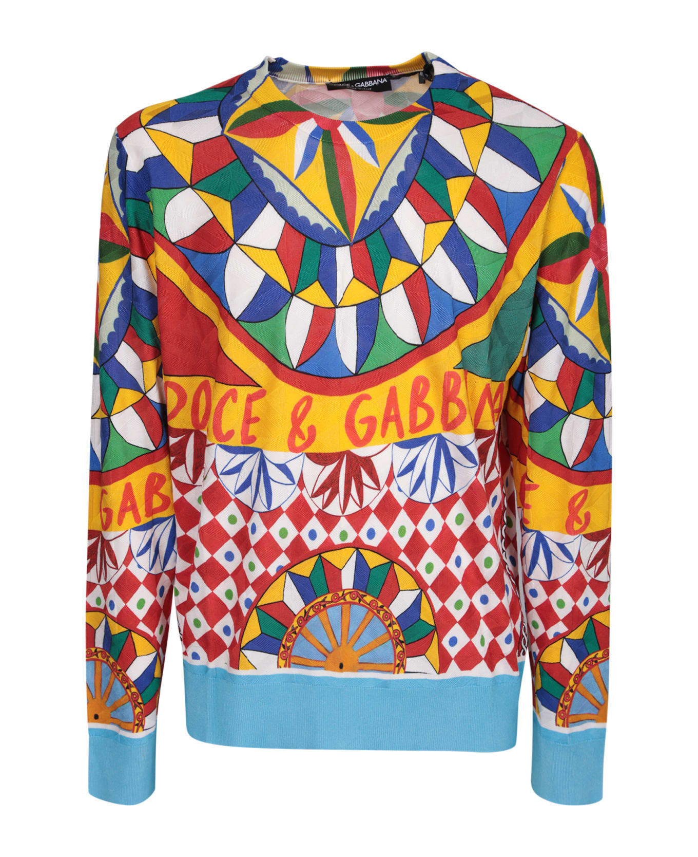 Dolce 
Gabbana Cart Print Multicolor Jumper - Multi