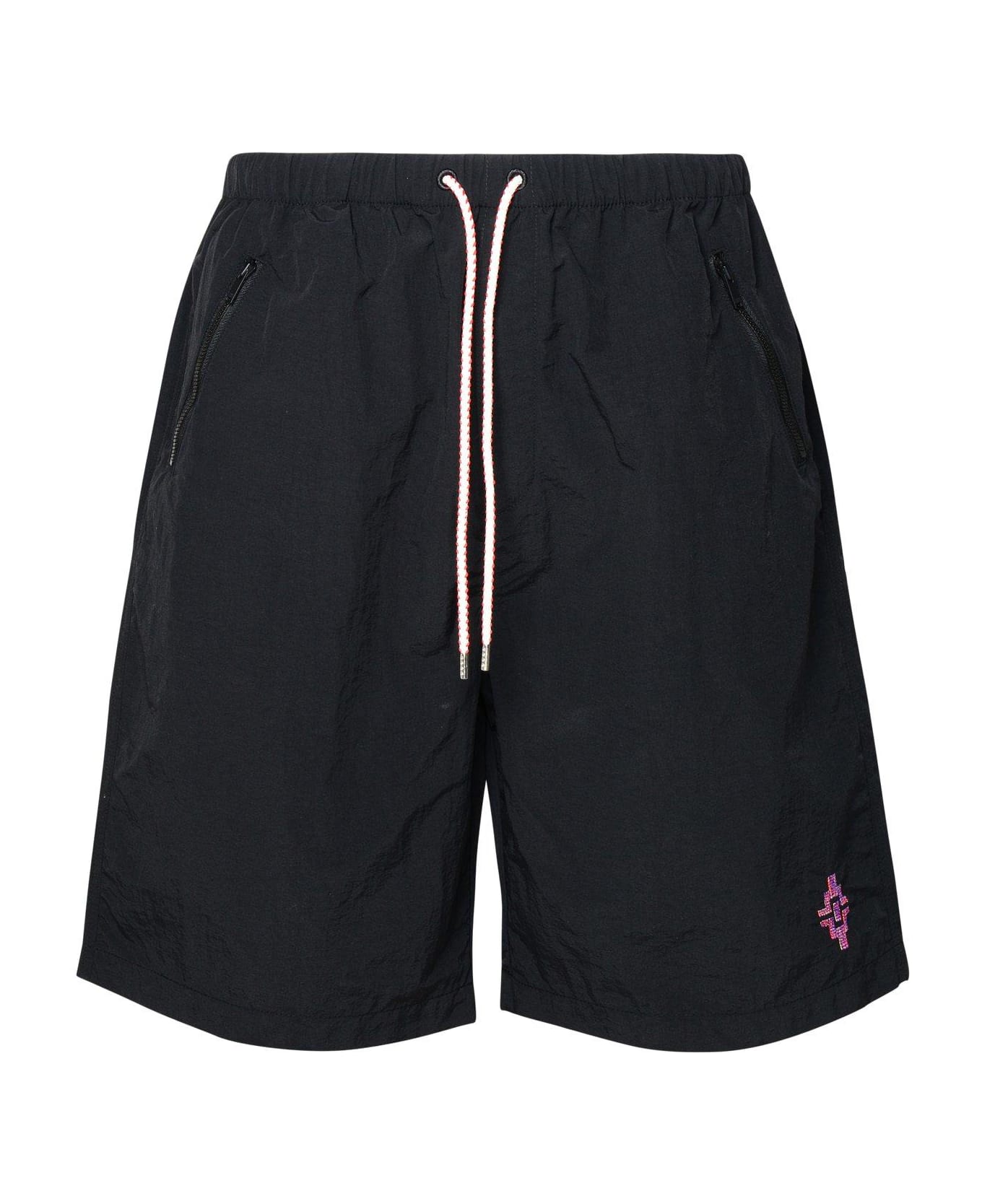 Marcelo Burlon Cross Embroidered Bermuda Shorts - Black