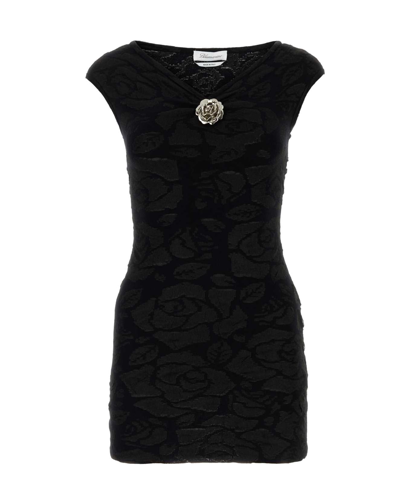 Blumarine Black Polyester Blend Mini Dress - NERO