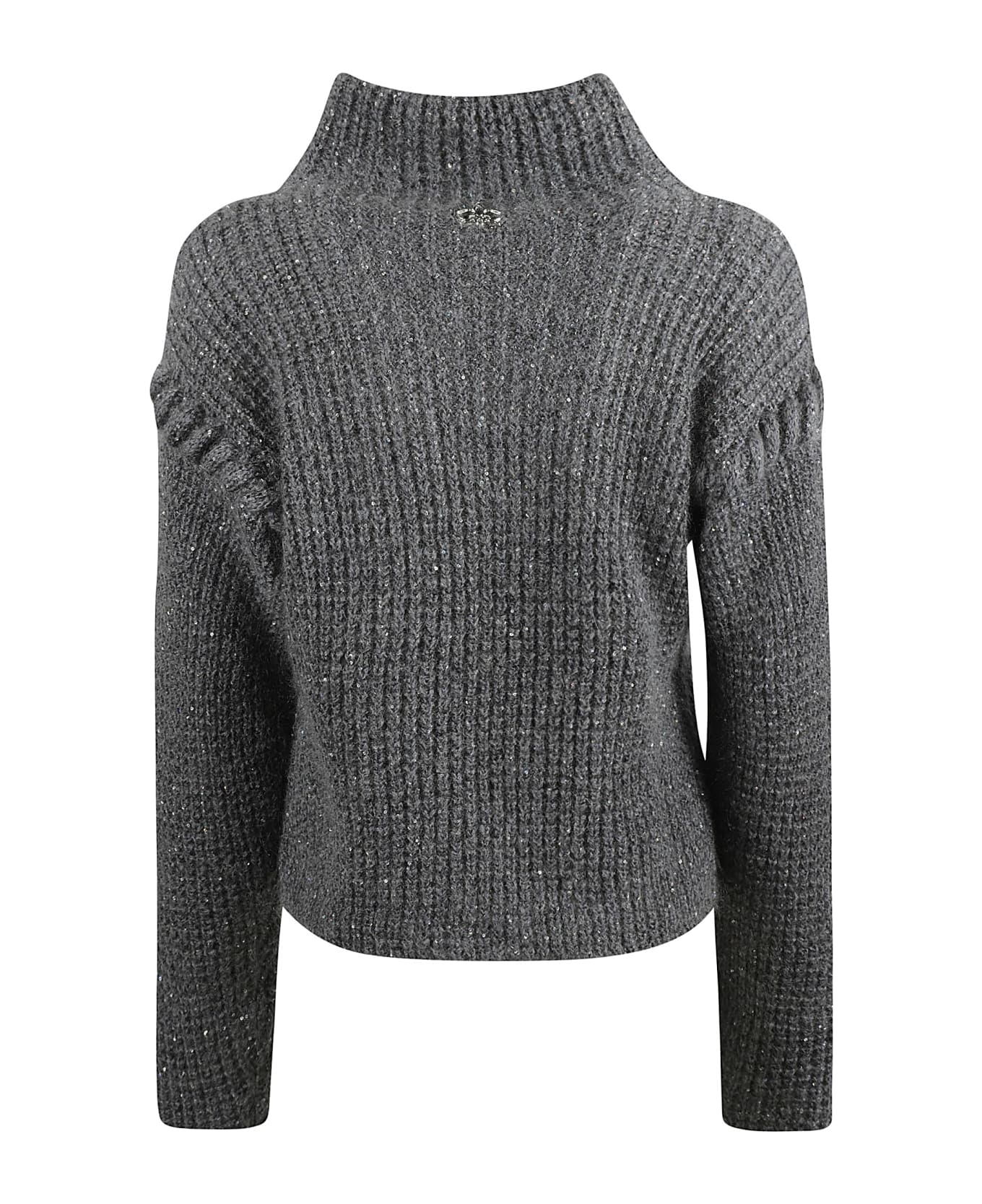 Genny Rib Knit Sweater - Grey