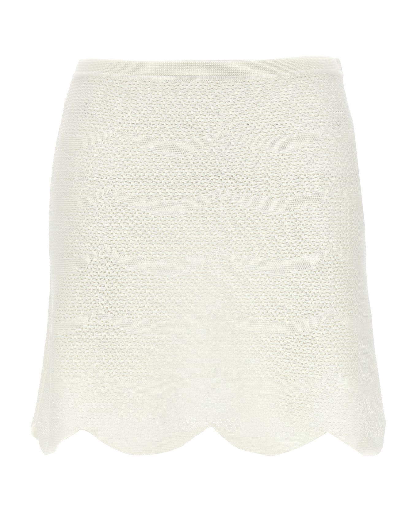 Tom Ford Crochet Mini Skirt - White