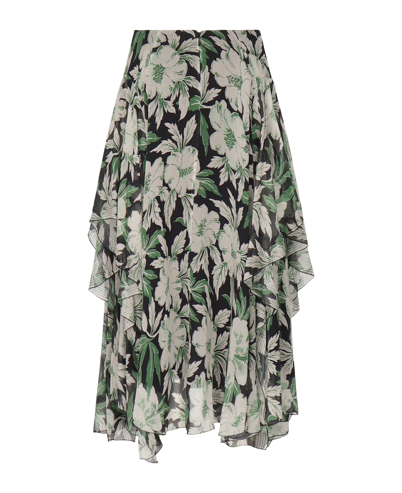 Loewe Silk Skirt With Floral Print - MultiColour