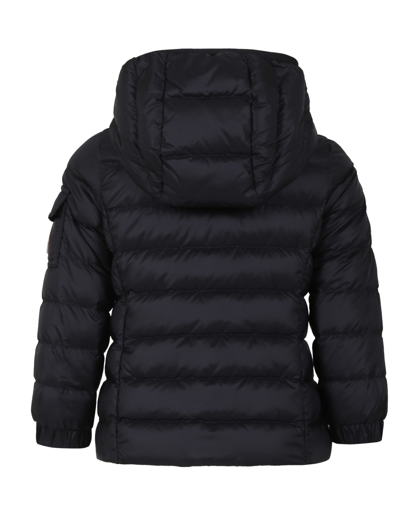Moncler Down Jacket With Hood For Girl - Black コート＆ジャケット