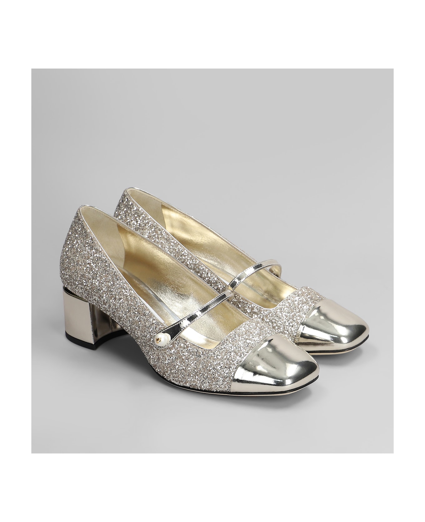 Jimmy Choo Elisa 45 Pumps In Gold Glitter - gold