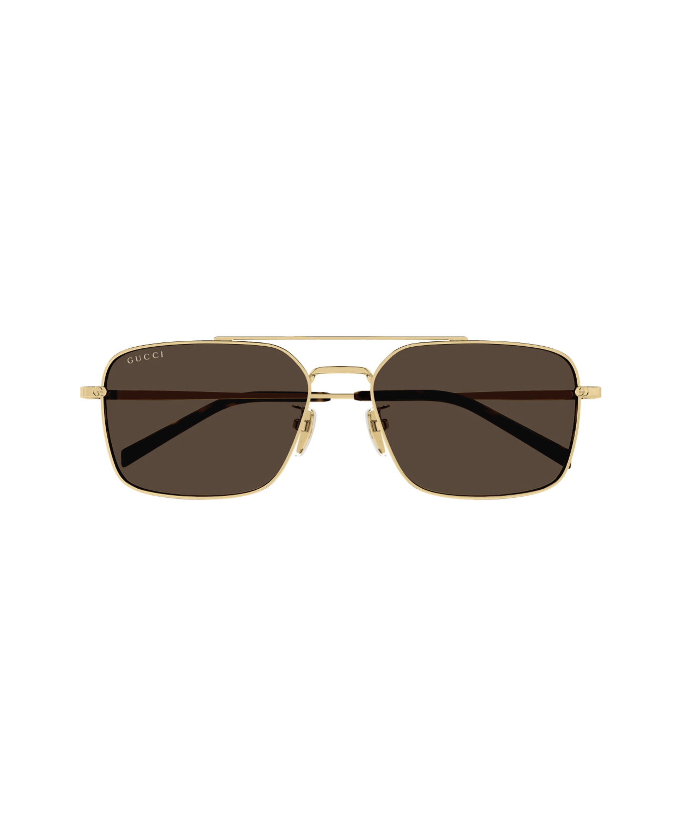 Gucci Eyewear Gucci Gg1957sa Linea Institutional Logo 002 Gold Brown Sunglasses - Oro